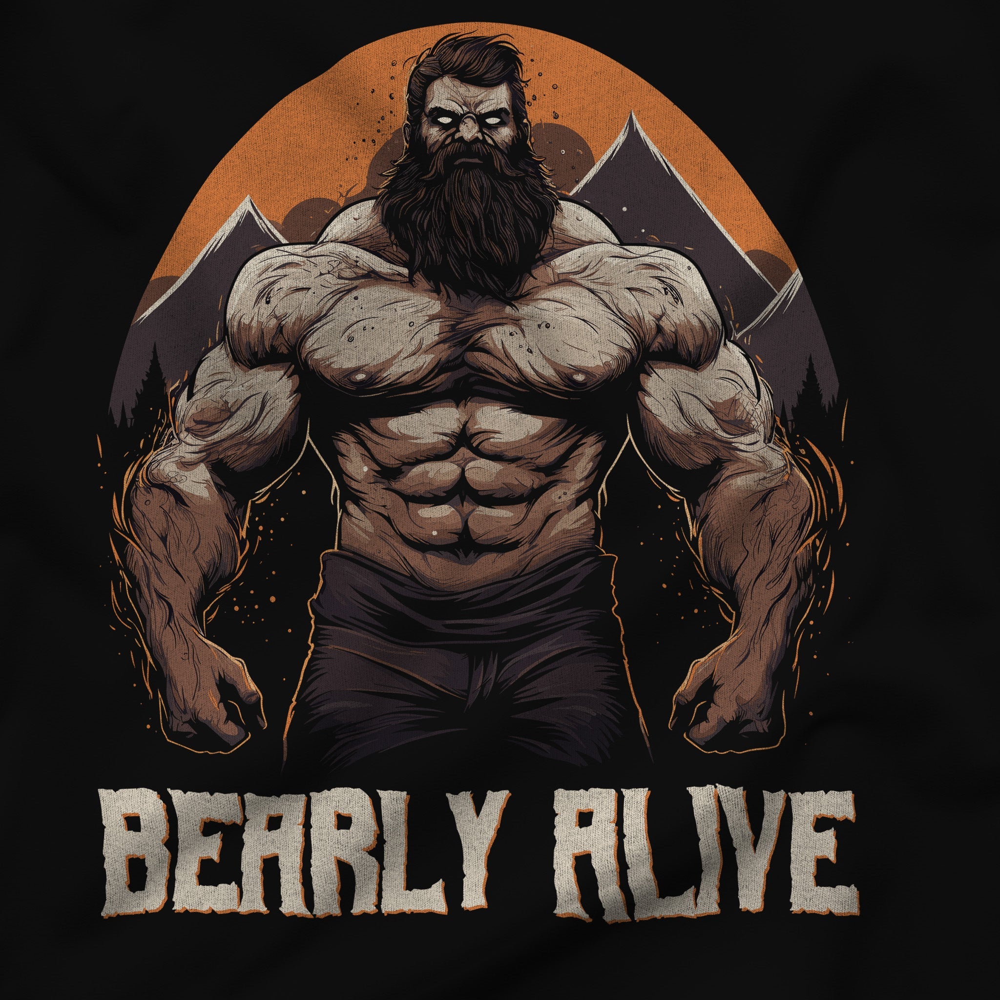"BEARLY ALIVE" Halloween Gay Bear Sweatshirt - Hunky Tops