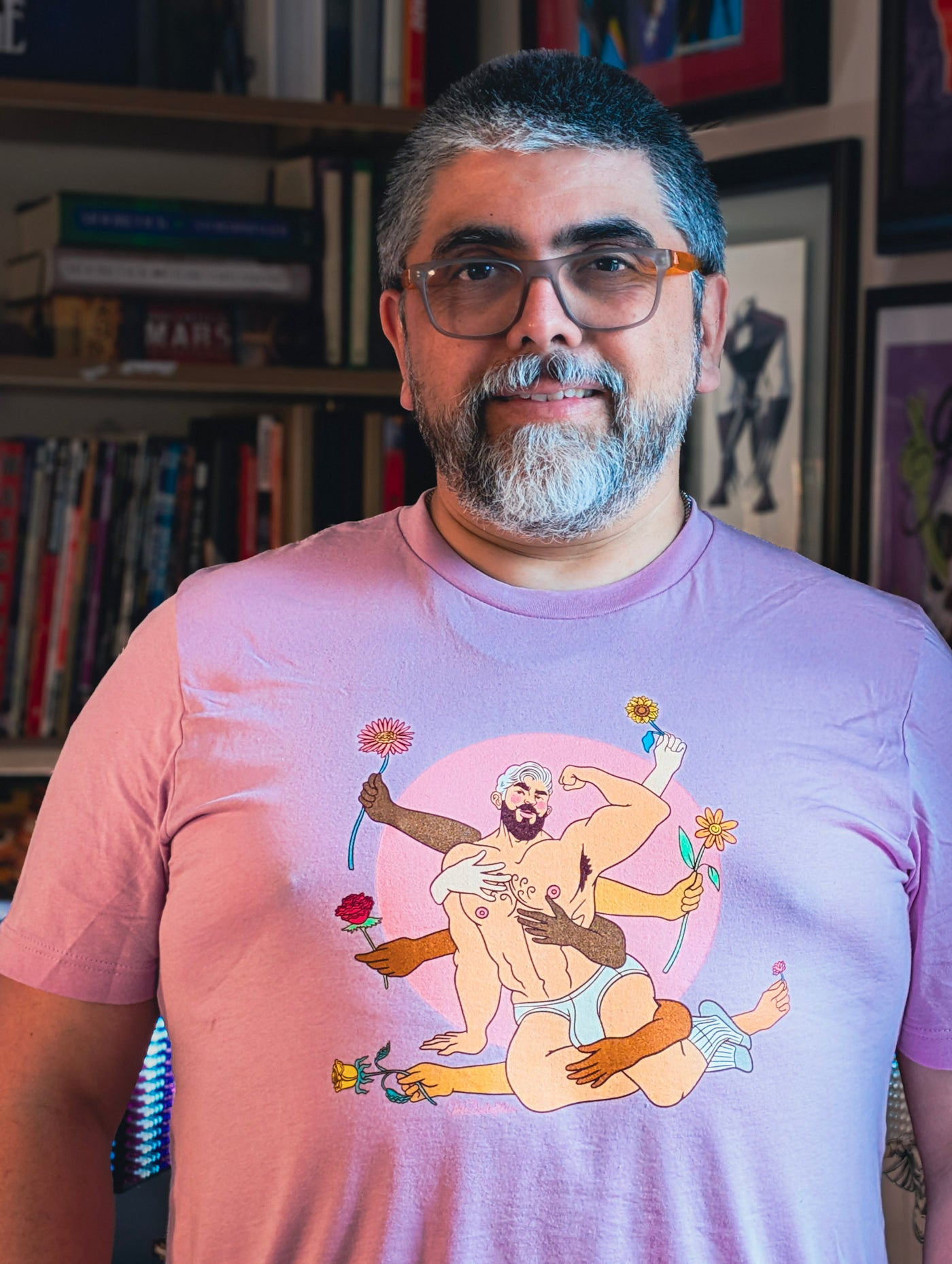 borghal wearing the Spring's Embrace T-Shirt