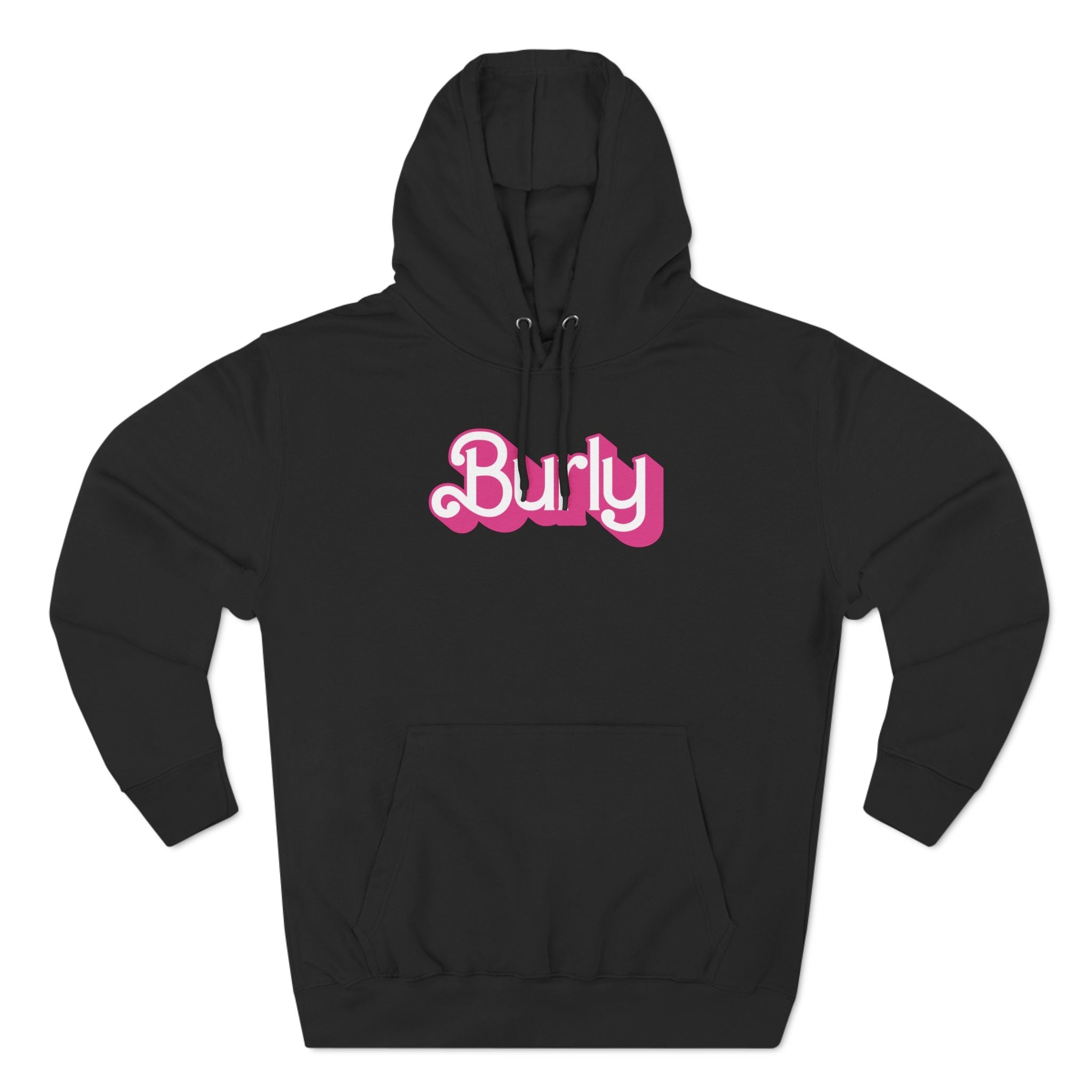 Burly Premium Hoodie - Hunky Tops #color_Black