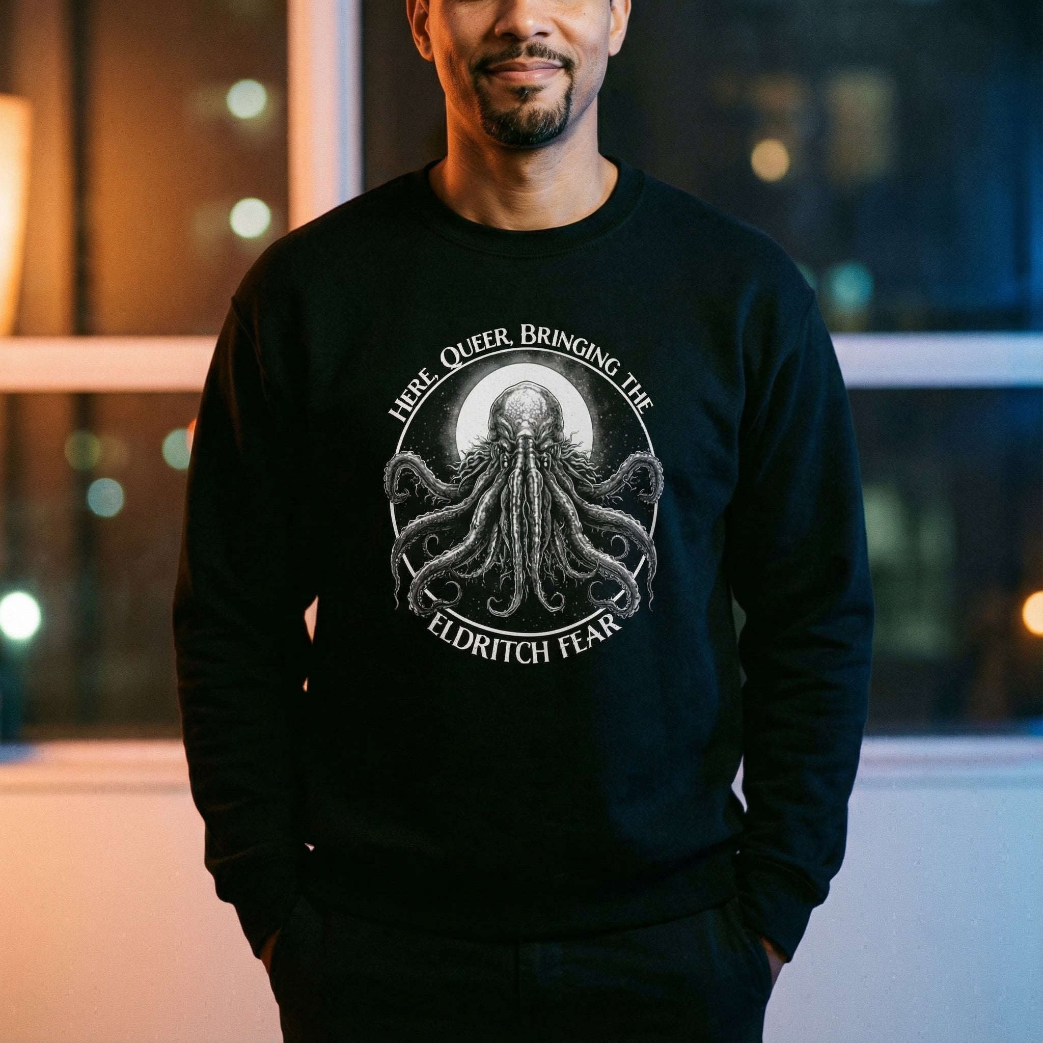 Queer Eldritch Fear Sweatshirt #color_Black