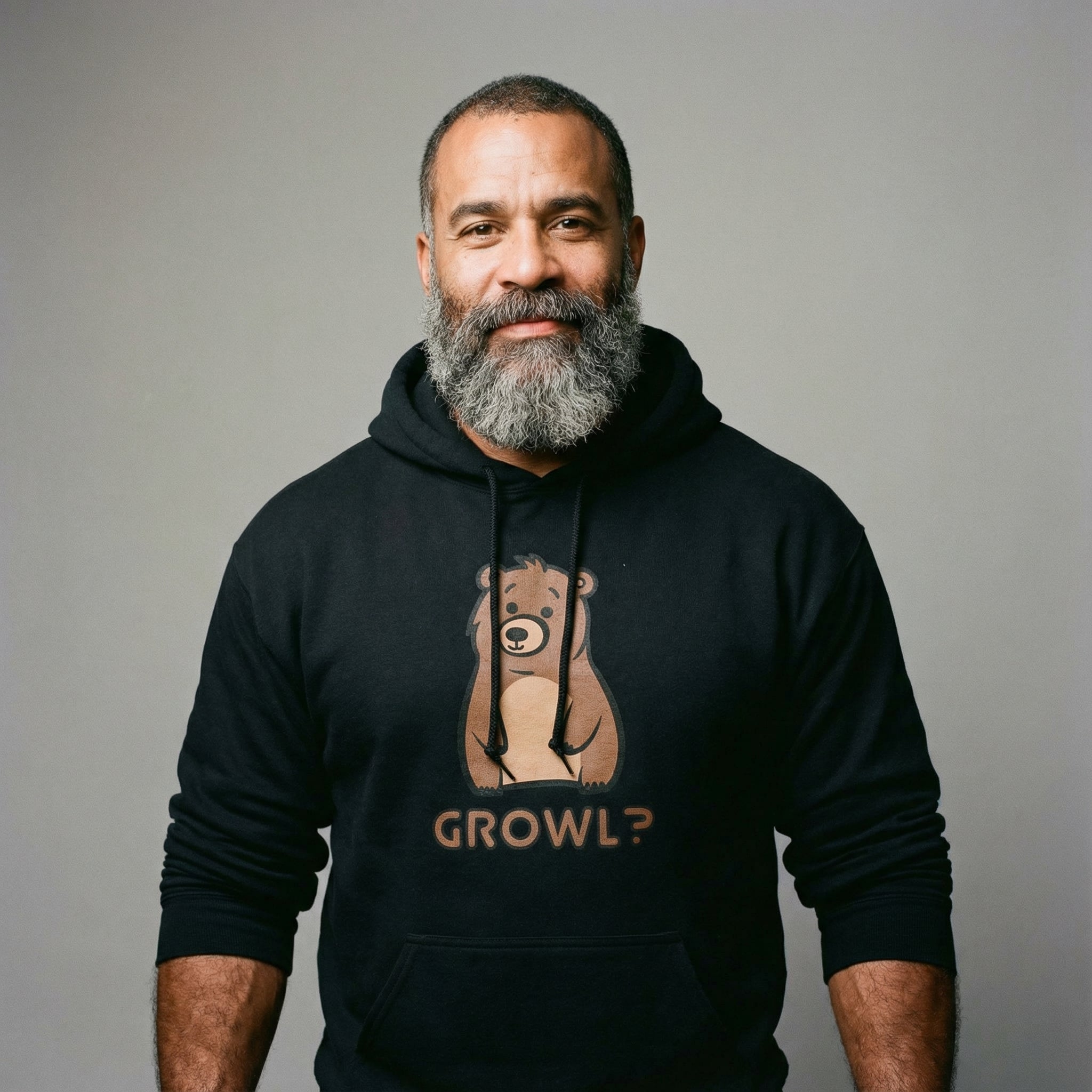 Growl Bear Hoodie #color_Black