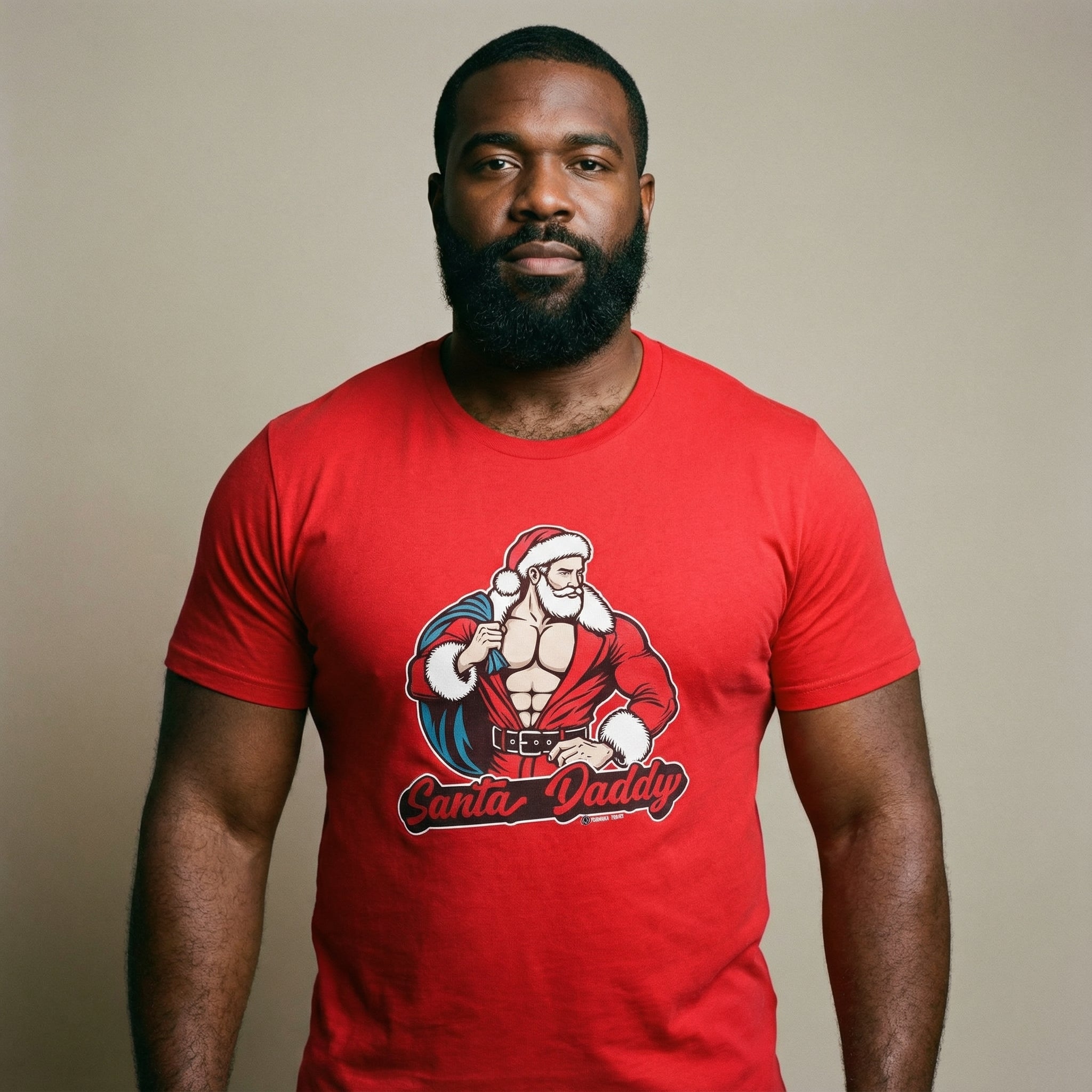 Santa Daddy Holiday T-Shirt - Playful Festive Graphic Tee for Men