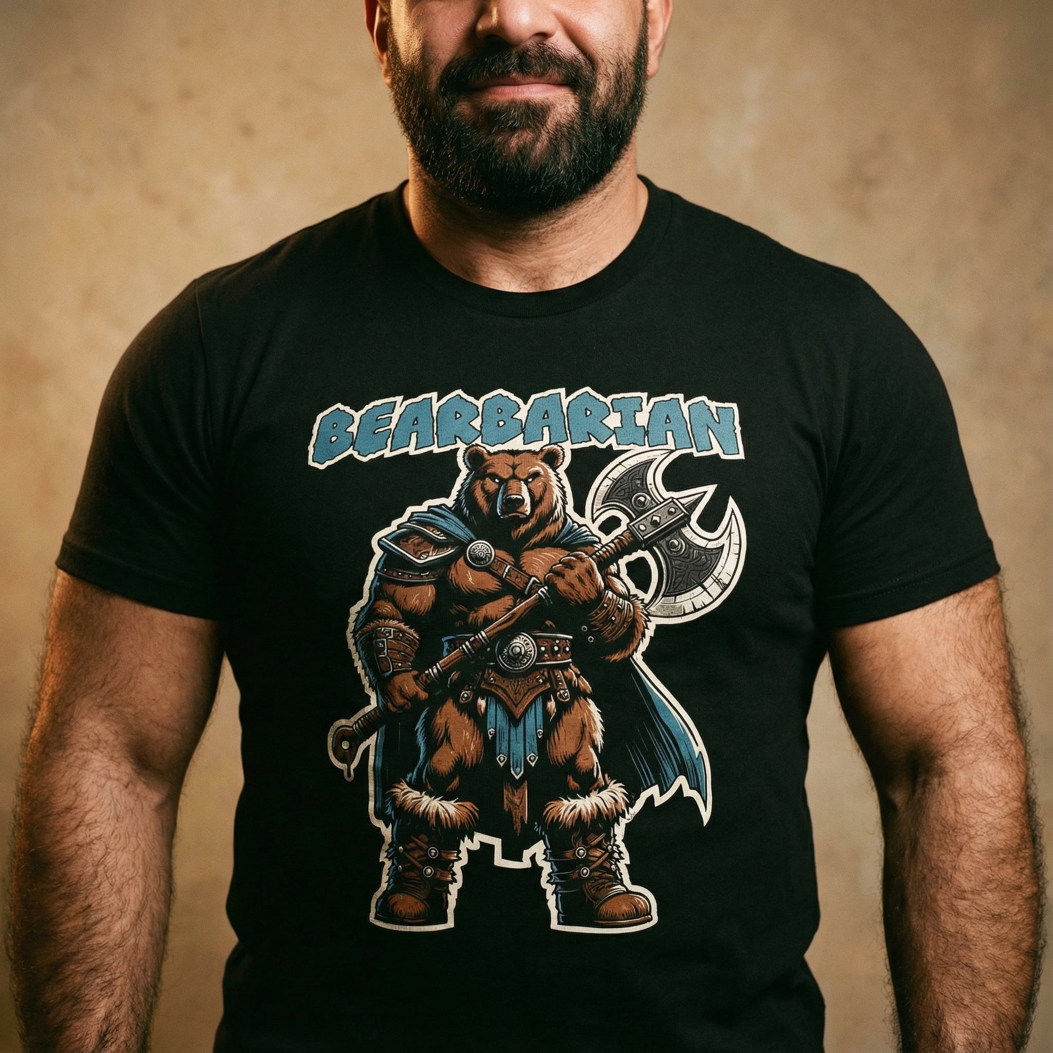 Bearbarian Warrior T-Shirt #color_Black