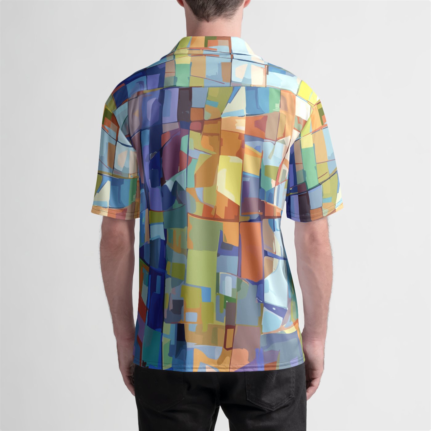 Cubist Muscle Camp Shirt – A Modernist Take on Masculinity - Hunky Tops