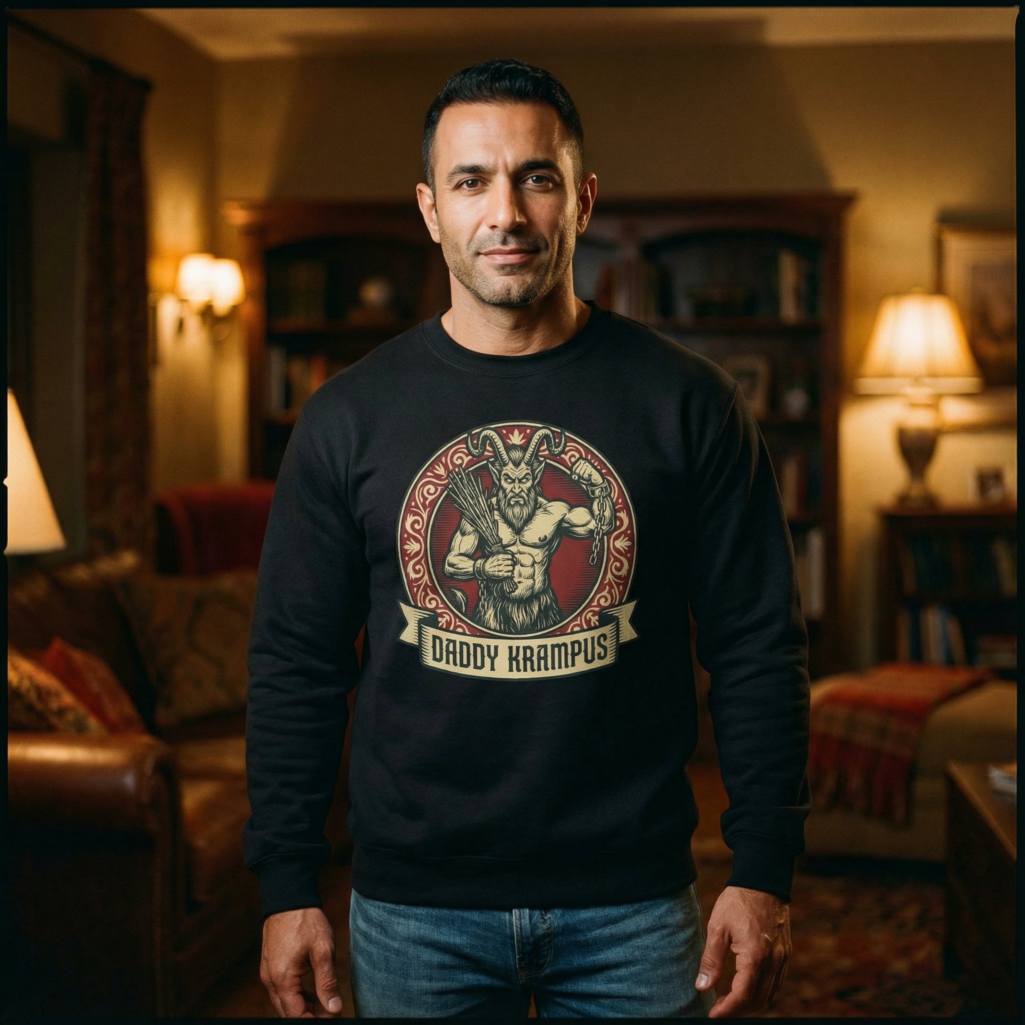 Daddy Krampus Sweatshirt #color_Black