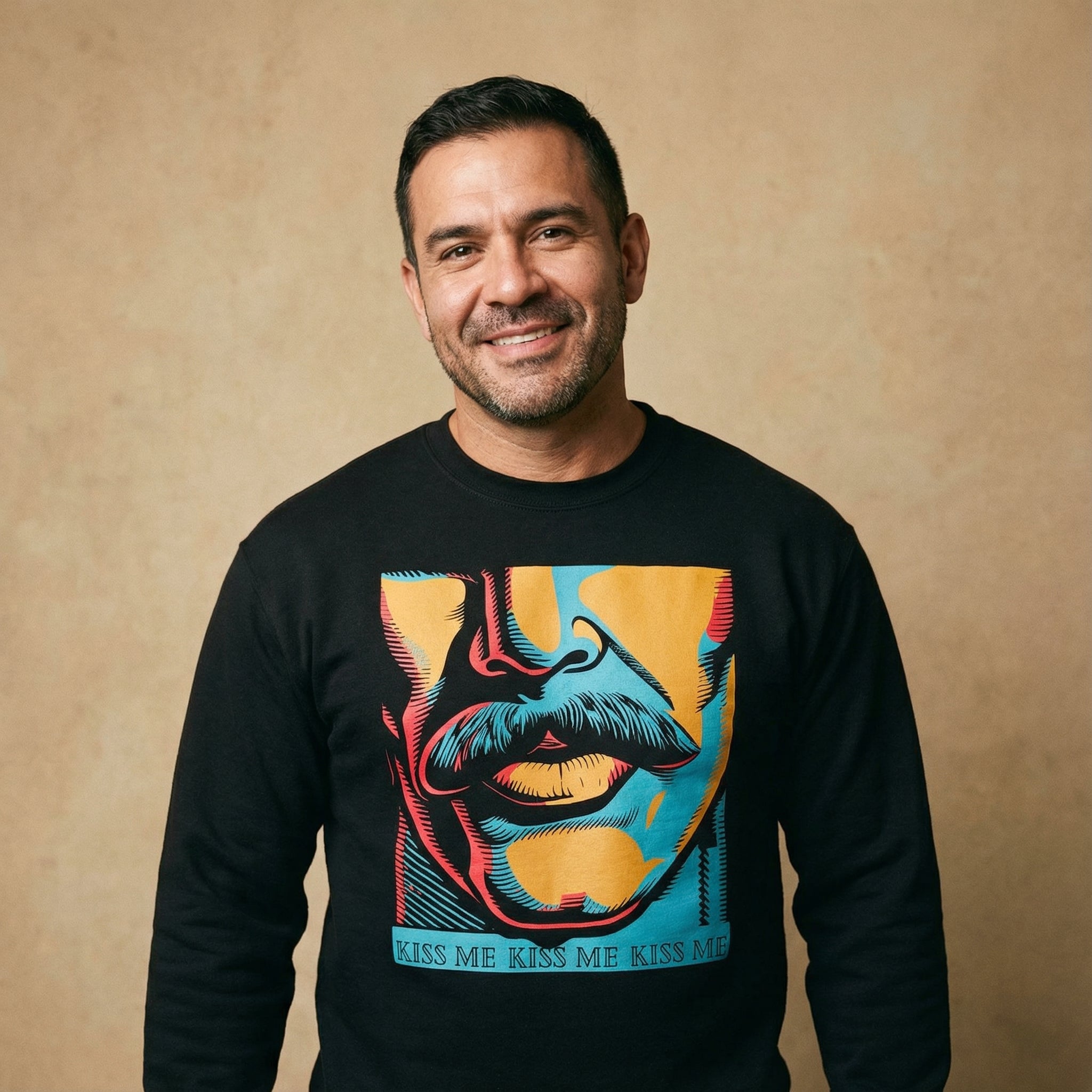 Kiss Me Gay Sweatshirt #color_Black