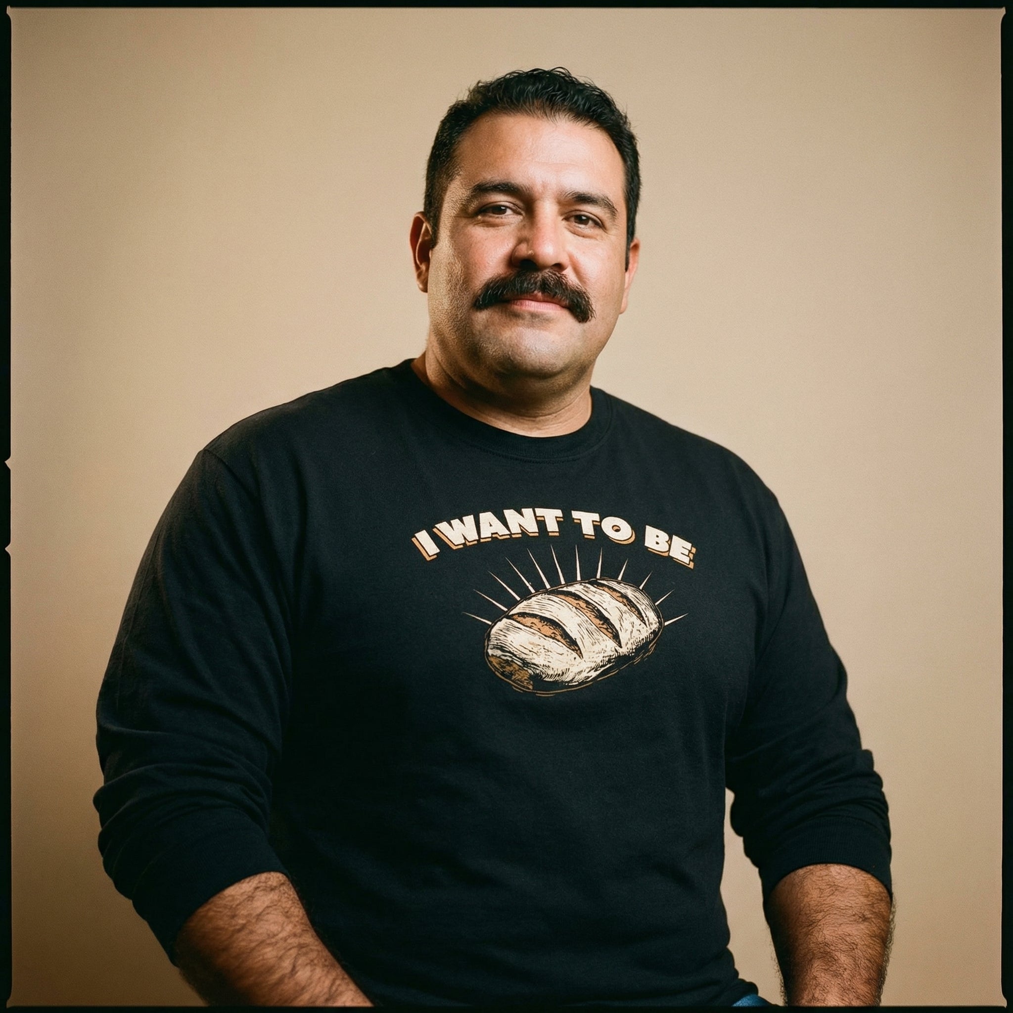 I WANT TO BE BREAD Long-Sleeve T-Shirt #color_Black