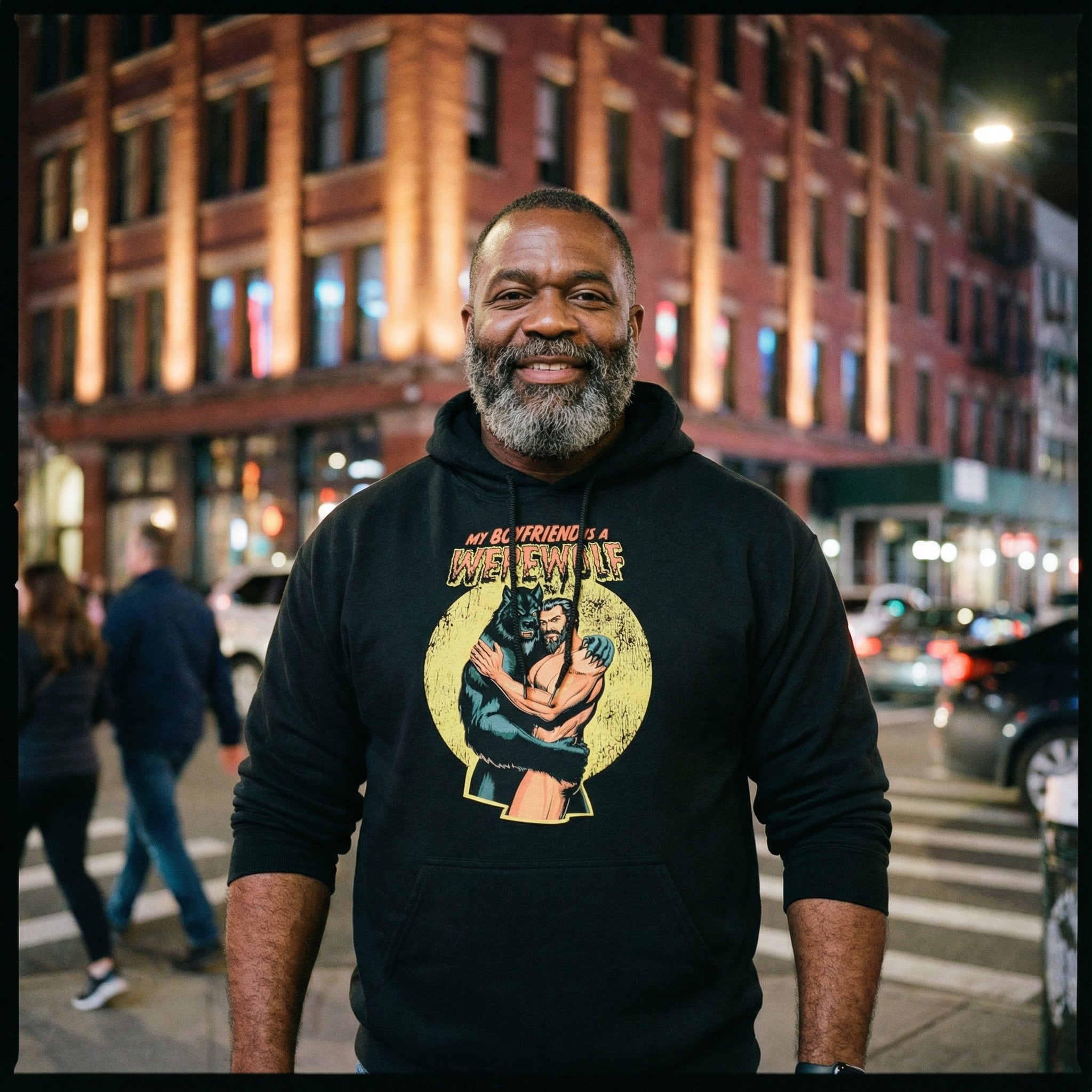 My Boyfriend is a Werewolf Hoodie #color_Black