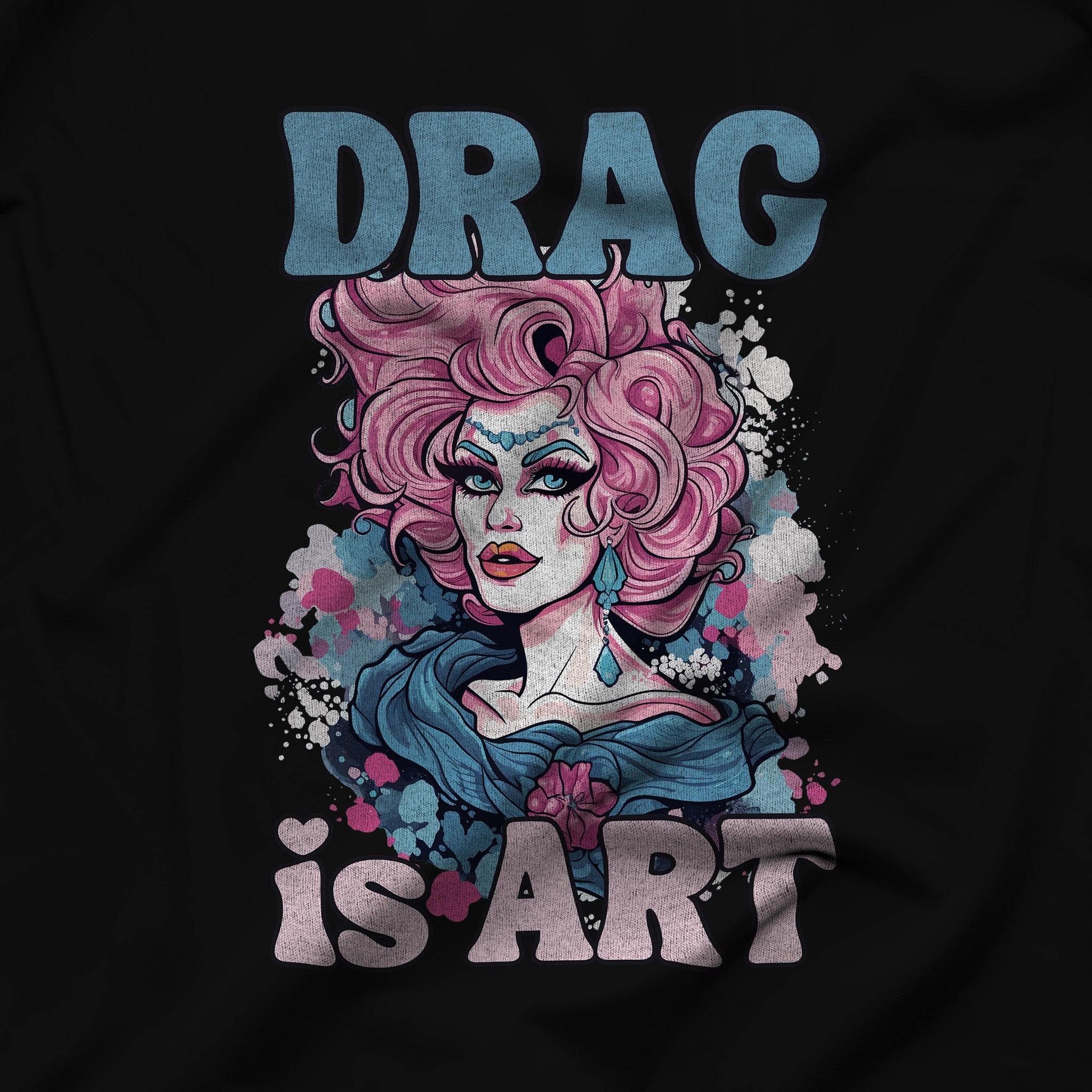 Drag is ART - Protest the Drag Ban T-Shirt - Hunky Tops#color_black