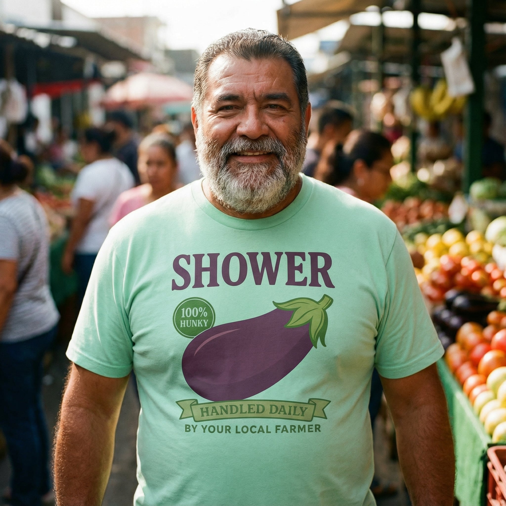 Shower Vintage Eggplant T-Shirt #color_Mint