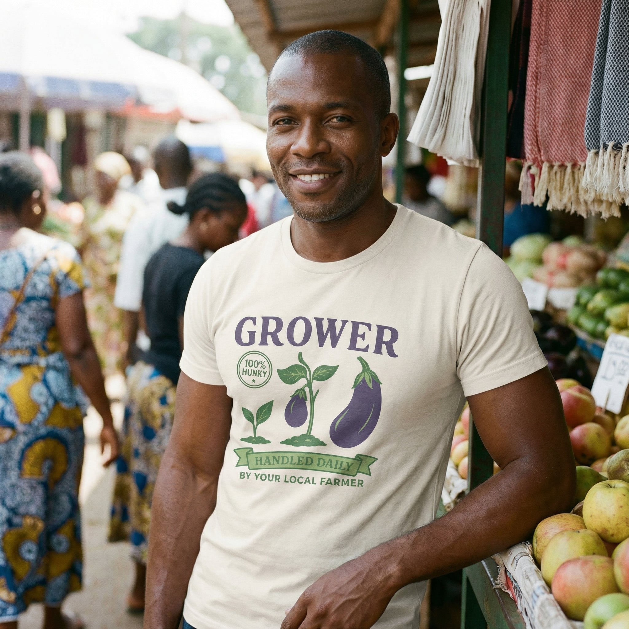 Grower Vintage Eggplant T-Shirt #color_Natural