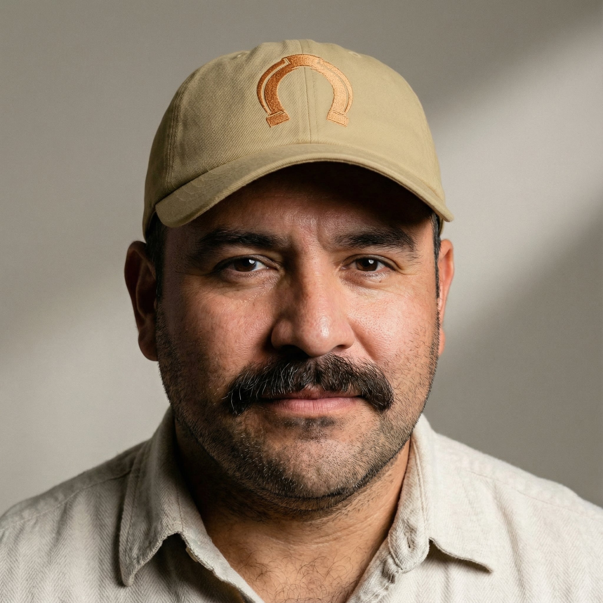 The Horseshoe Embroidered Hat #color_Khaki