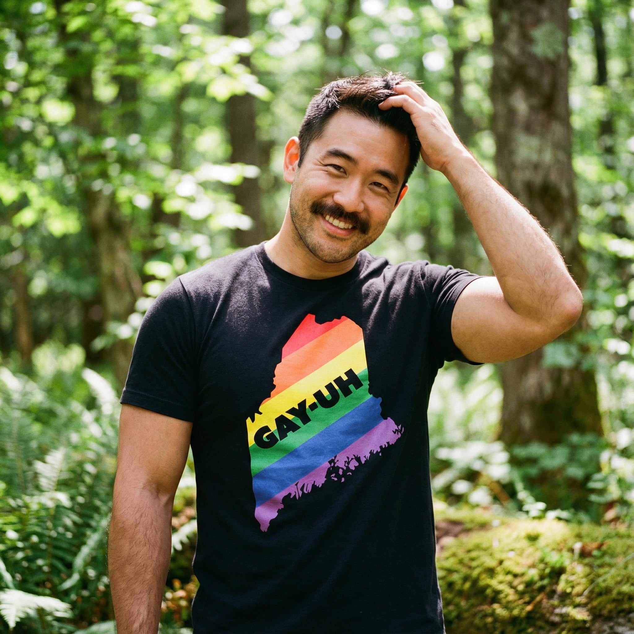 "Gay-Uh" Maine Gay T-Shirt #color_Black