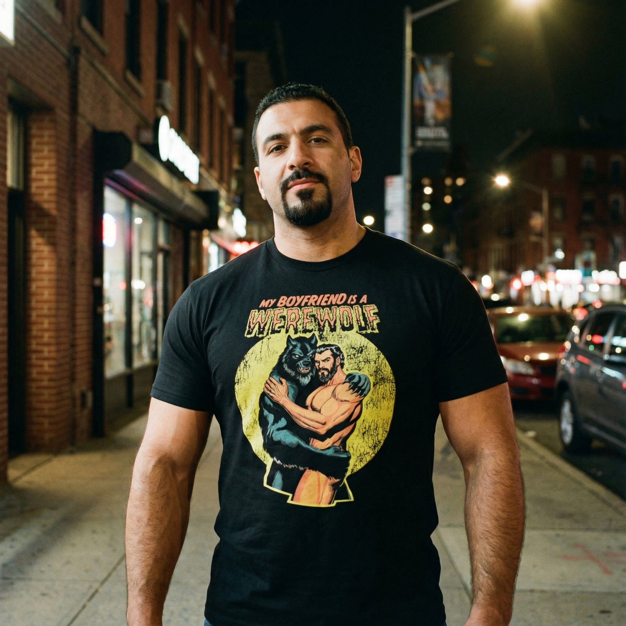 My Boyfriend is a Werewolf T-Shirt #color_Black