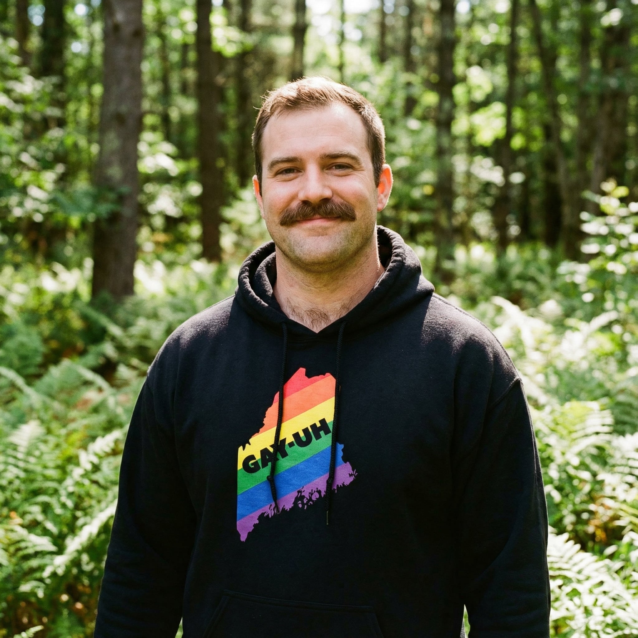 "Gay-Uh" Gay Maine Hoodie #color_Black