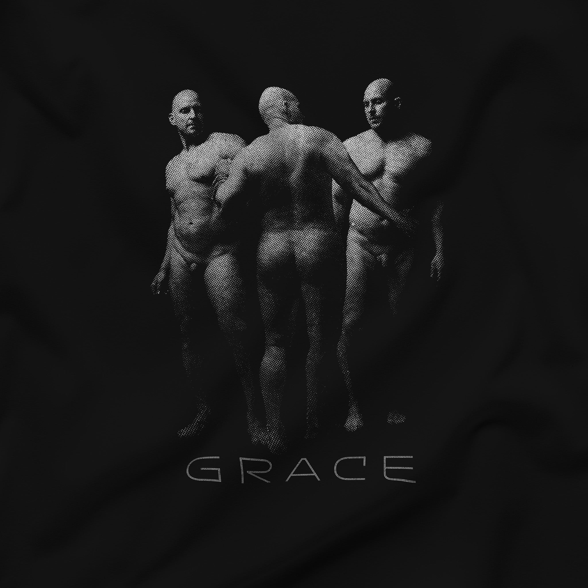 "GRACE" Monochrome Masterpiece T-Shirt - Hunky Tops #color_Black