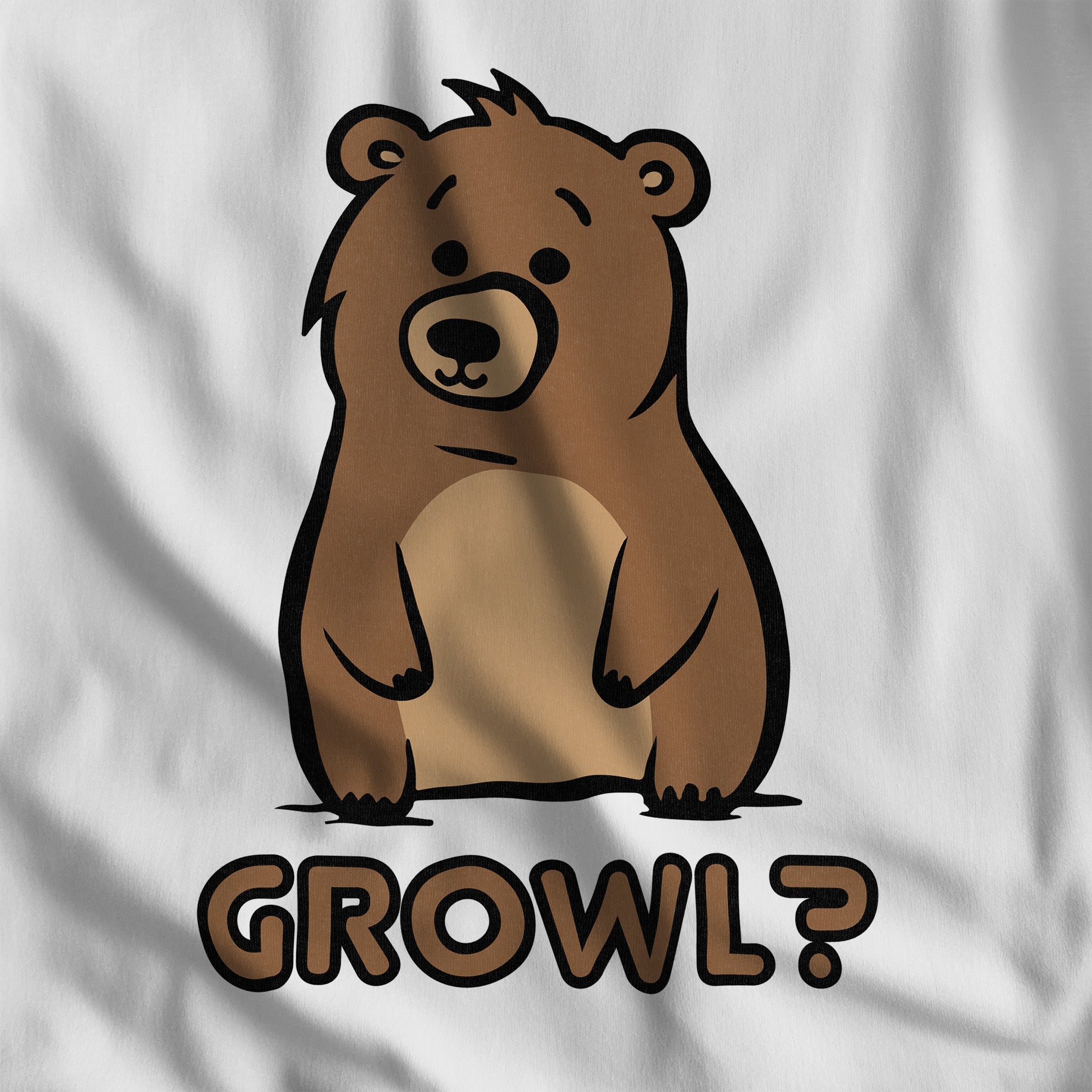 Growl Bear Hoodie - Hunky Tops #color_White