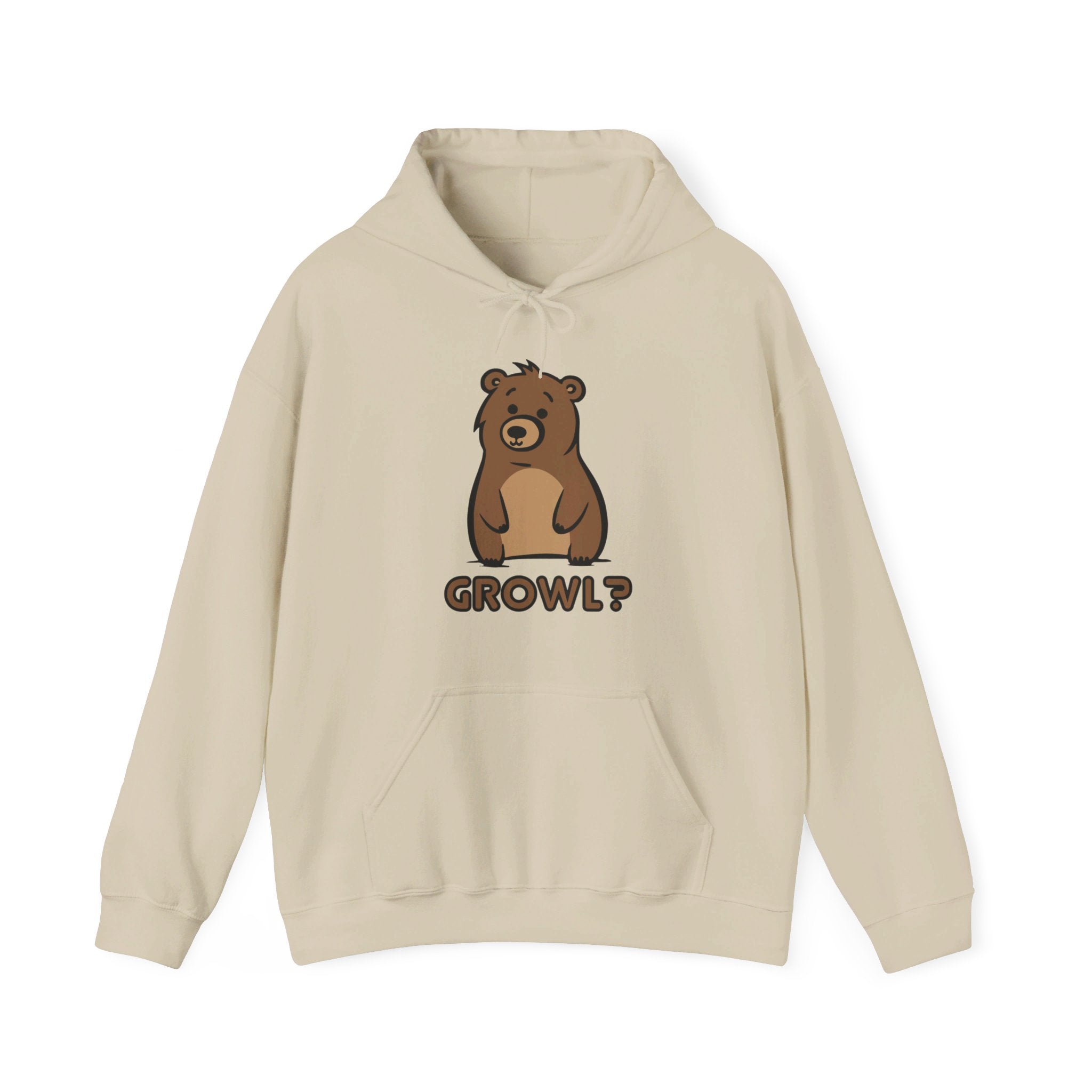 Growl Bear Hoodie - Hunky Tops #color_Sand