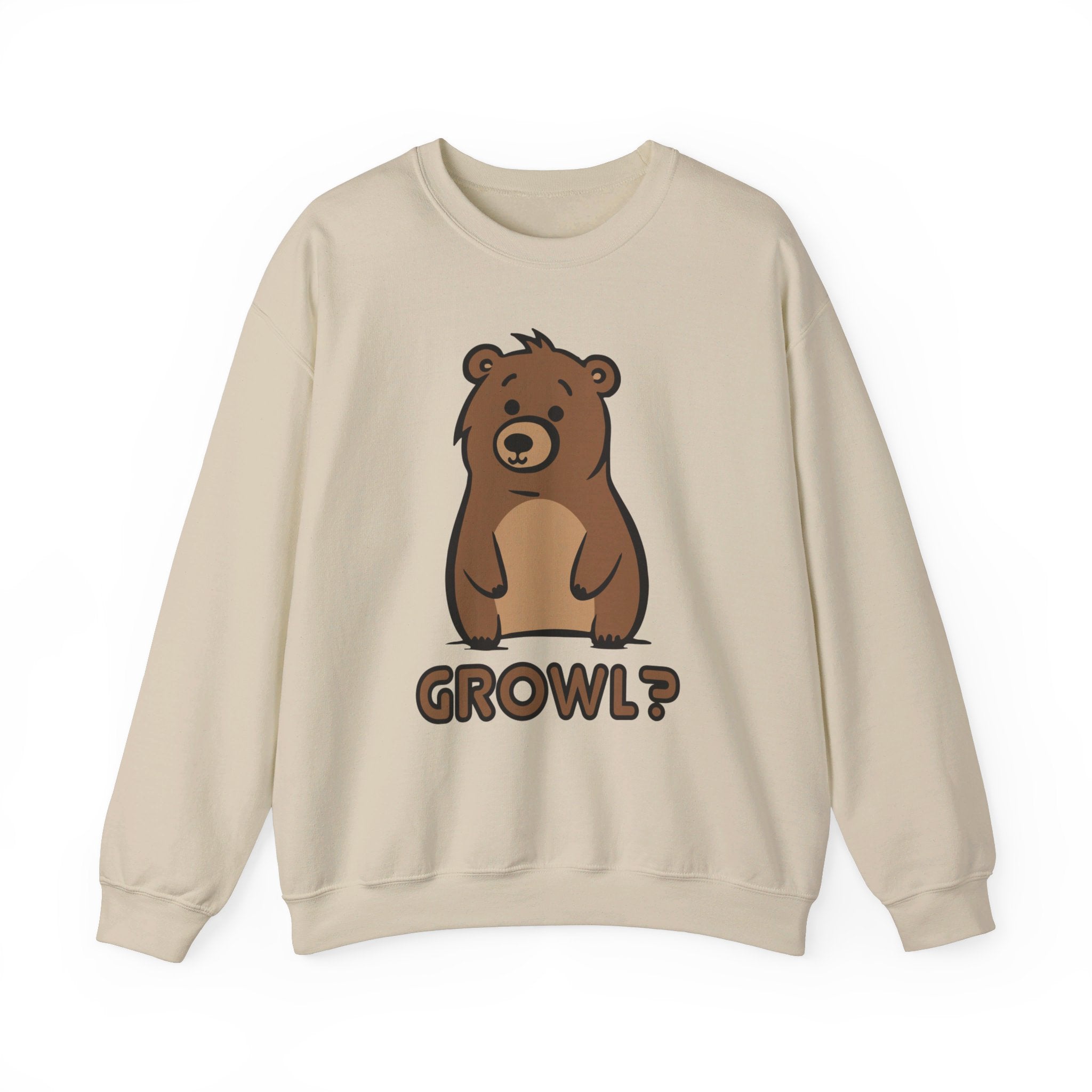 Growl Bear Sweatshirt - Hunky Tops #color_Sand