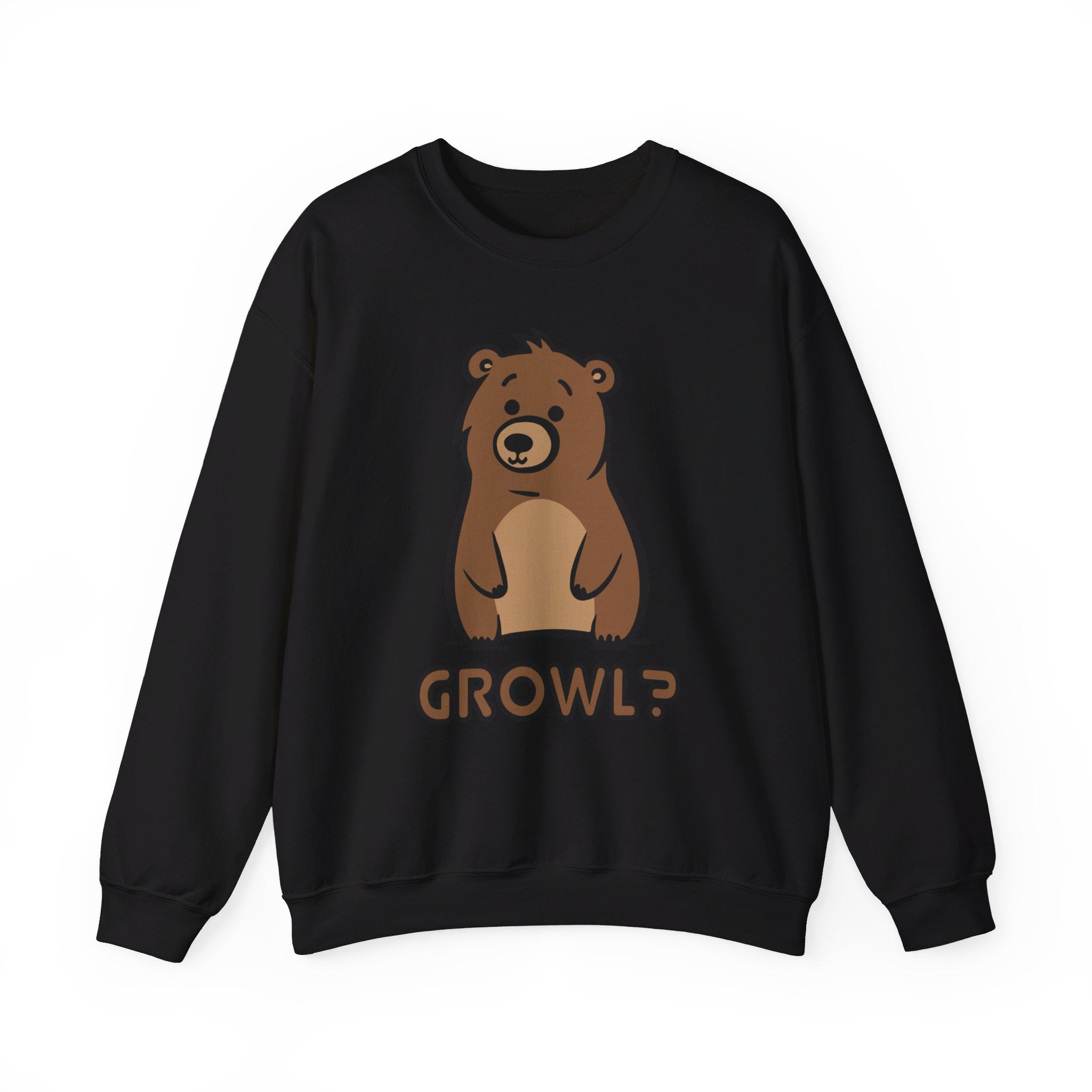 Growl Bear Sweatshirt - Hunky Tops #color_Black