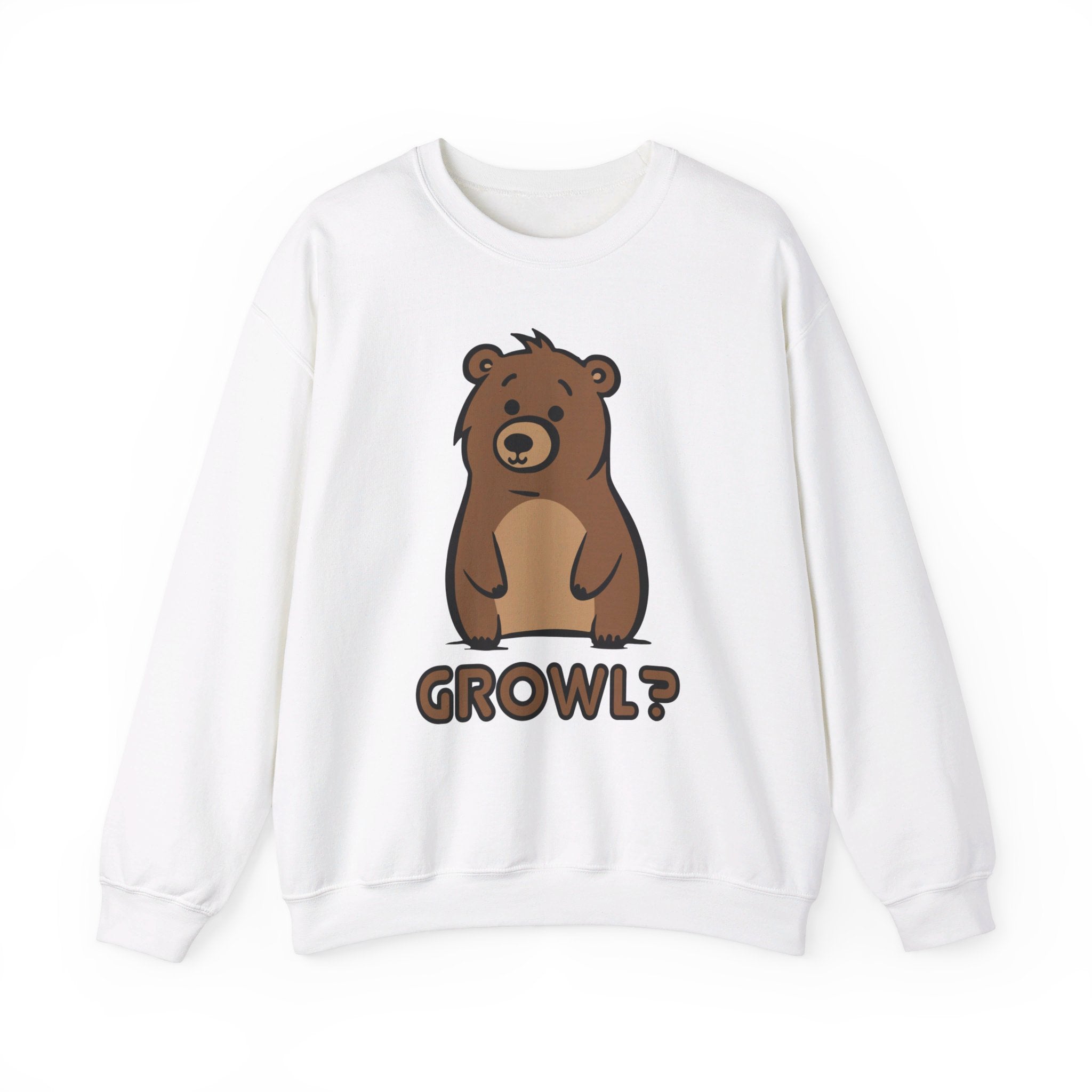 Growl Bear Sweatshirt - Hunky Tops #color_White