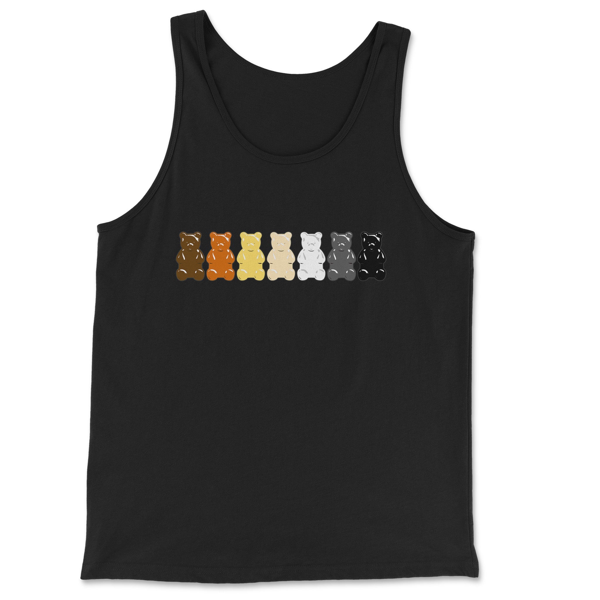 Gummy Bears Tank Top - Hunky Tops #color_Black