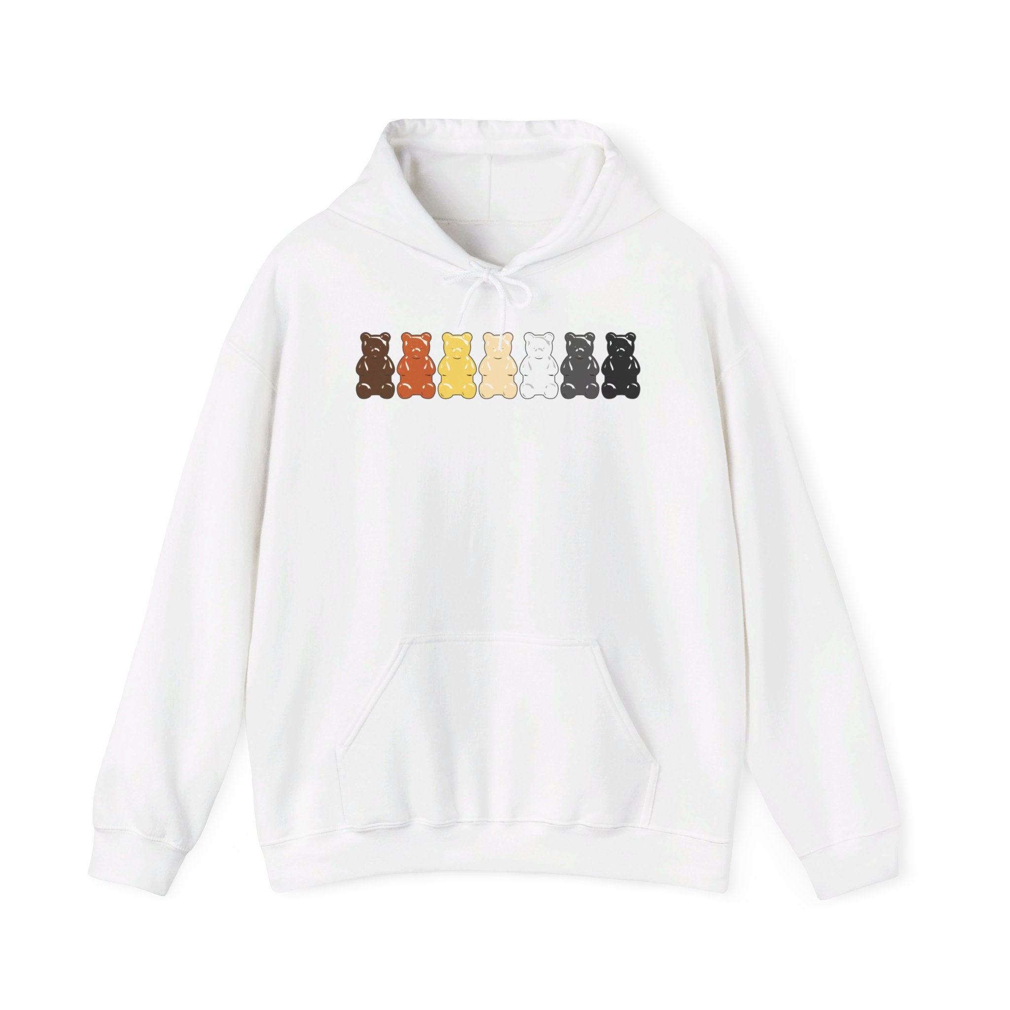 "Gummy Bears Unite!" Gay Bear Pride Hoodie - Hunky Tops #color_White