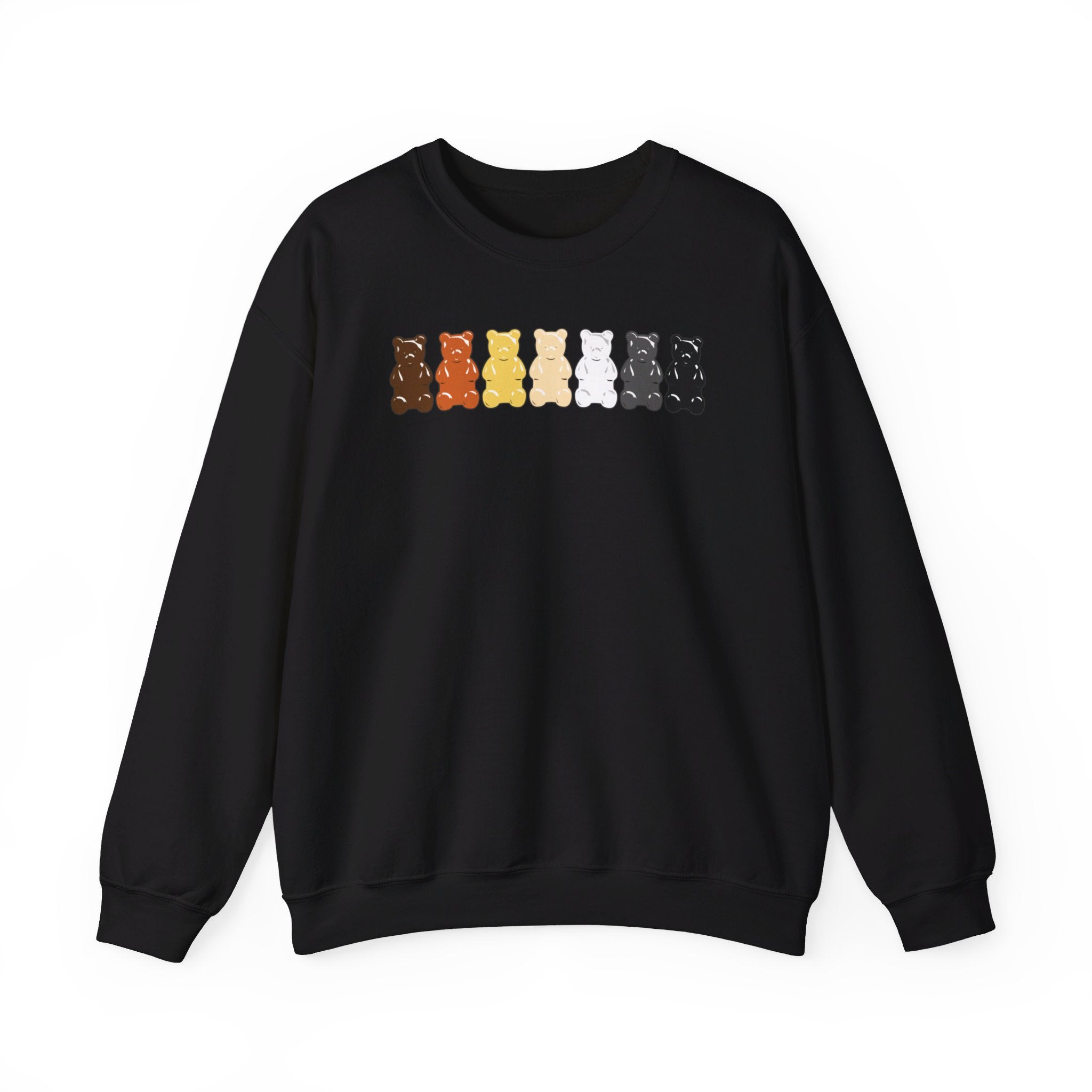 "Gummy Bears Unite!" Gay Bear Pride Sweatshirt - Hunky Tops #color_Black