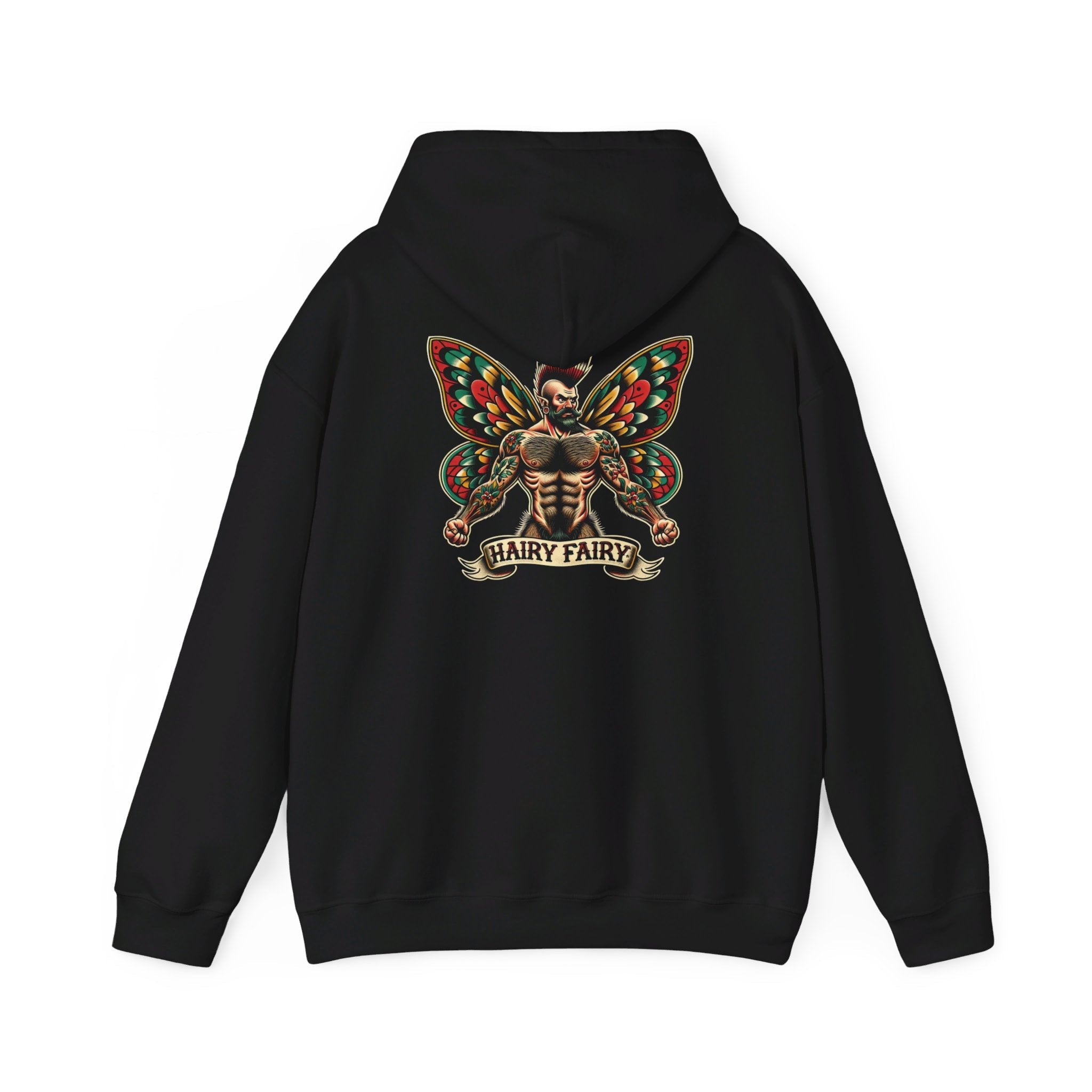 Hairy Fairy Hoodie - Hunky Tops #color_Black