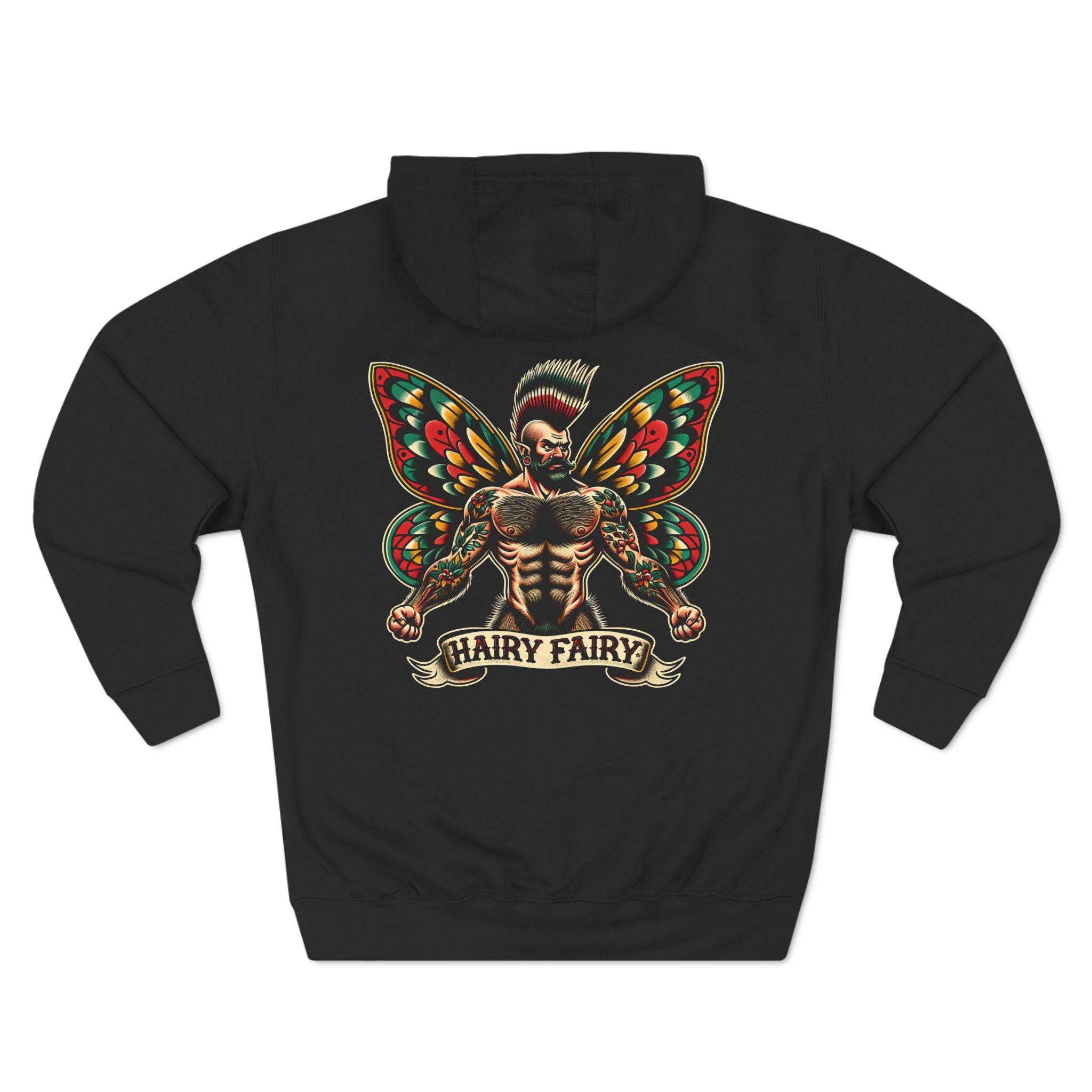 Hairy Fairy Premium Hoodie - Hunky Tops #color_Black