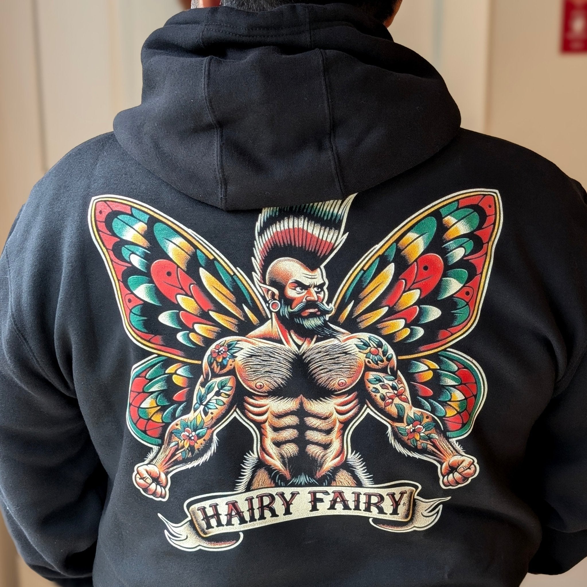 Hairy Fairy Premium Hoodie - Hunky Tops #color_Black