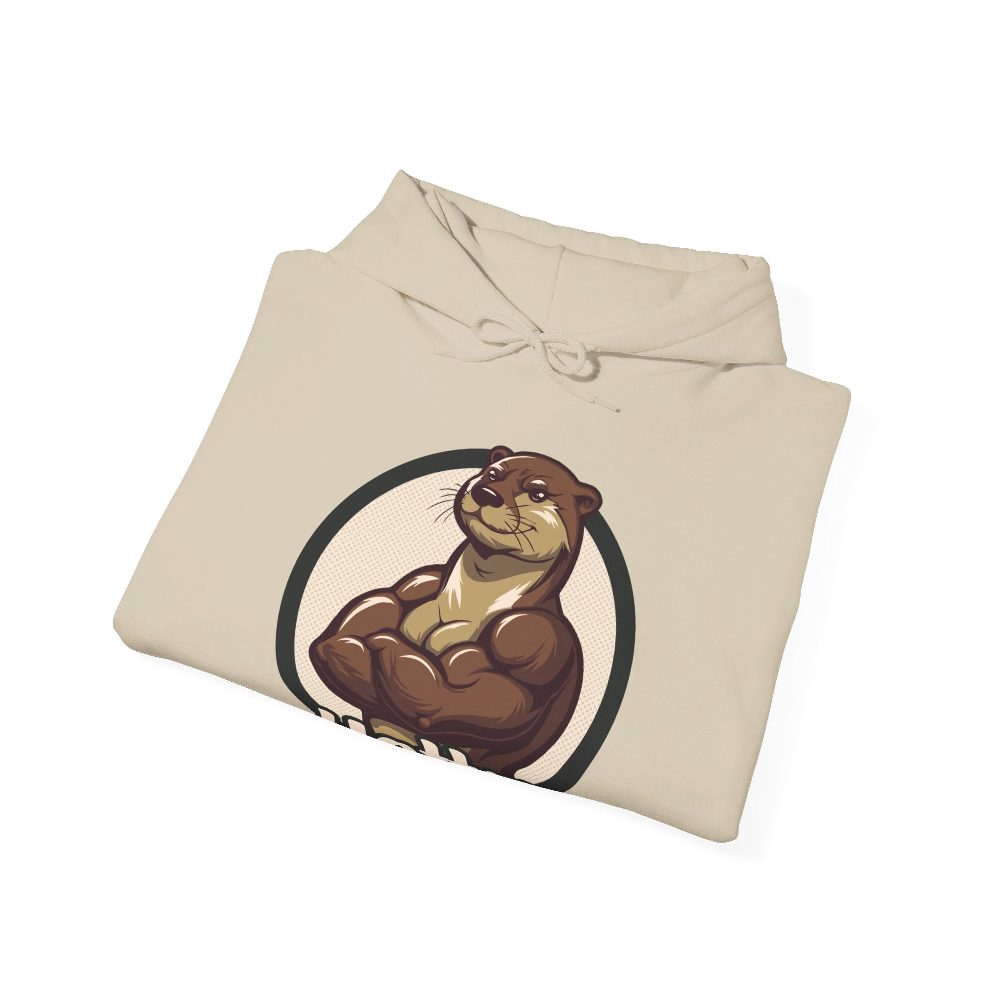 Hotter Muscular Otter Hoodie - Hunky Tops #color_Sand