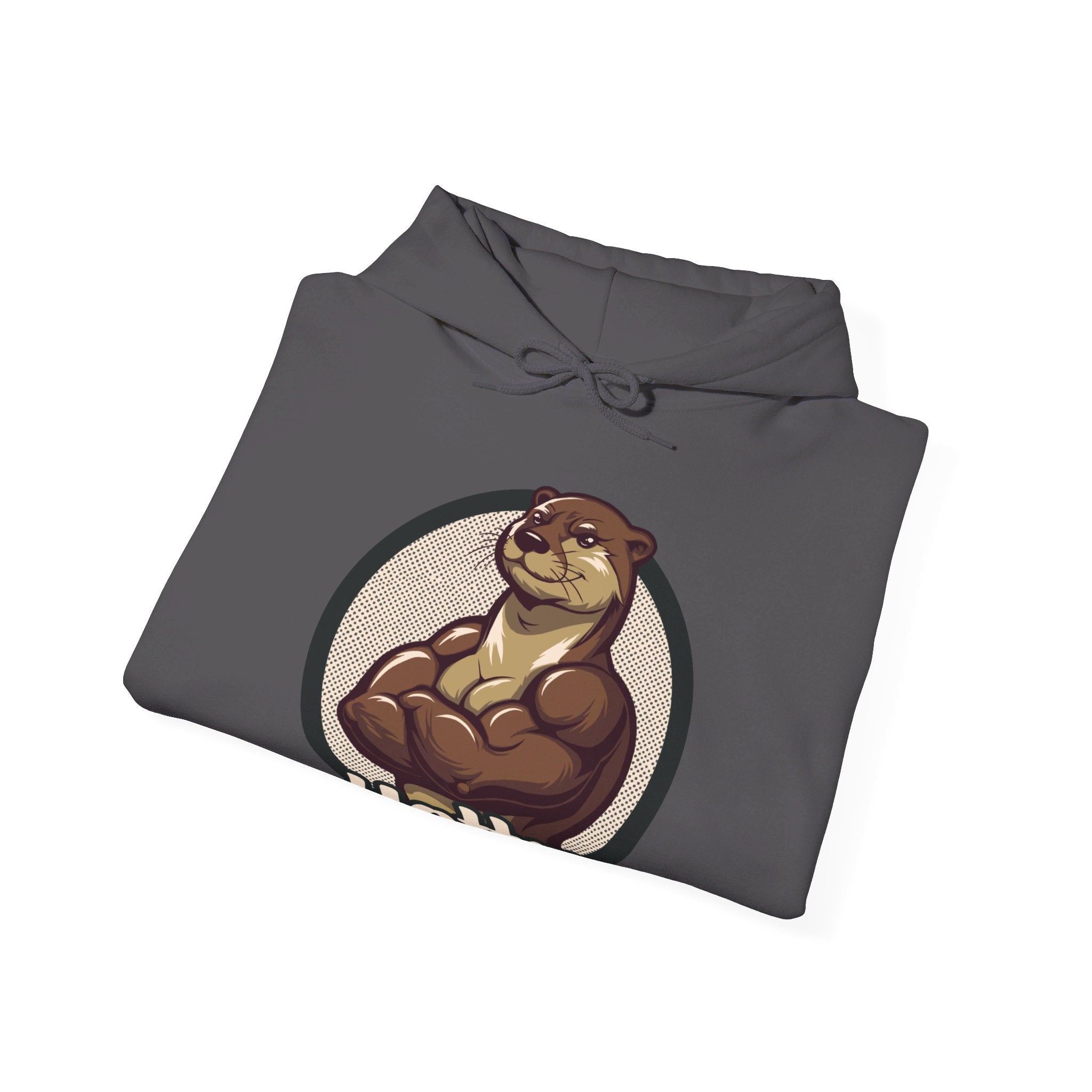 Hotter Muscular Otter Hoodie - Hunky Tops #color_Charcoal