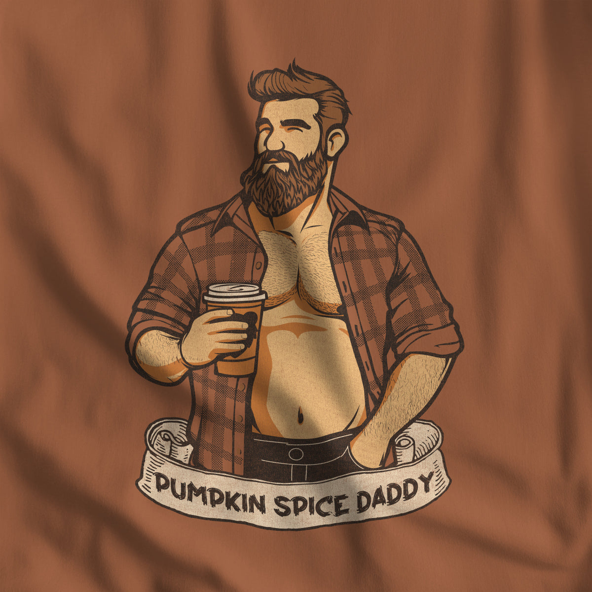 PUMPKIN SPICE DADDY T-Shirt - Hunky Tops #color_Heather Autumn