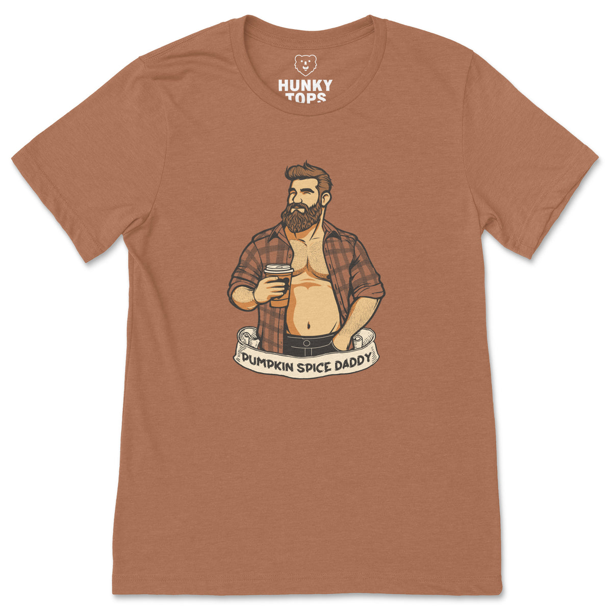 PUMPKIN SPICE DADDY T-Shirt - Hunky Tops #color_Heather Autumn