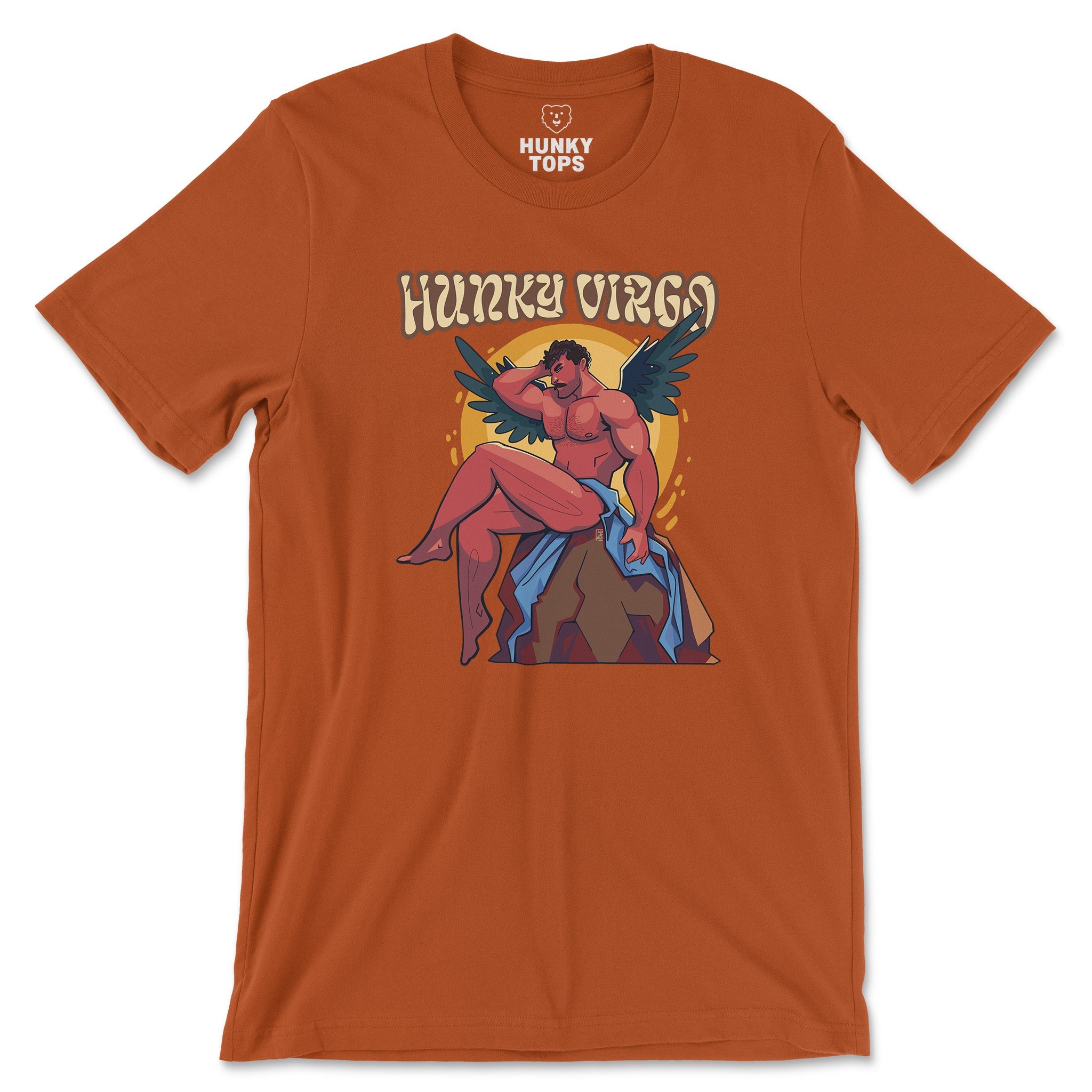 HUNKY VIRGO Zodiac T-Shirt by Axeish Guy - Hunky Tops #color_Autumn