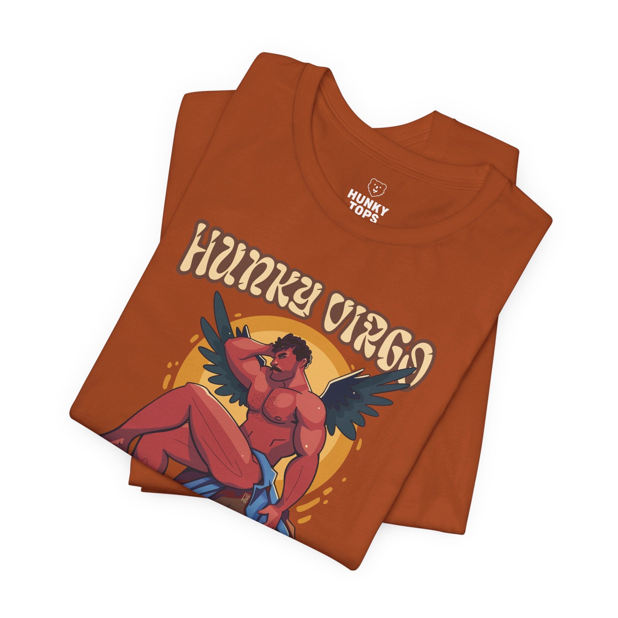 HUNKY VIRGO Zodiac T - Shirt by Axeish Guy - Hunky Tops #color_Autumn