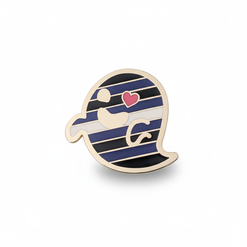 Leather Specter (leather/BDSM pride) hard enamel pin