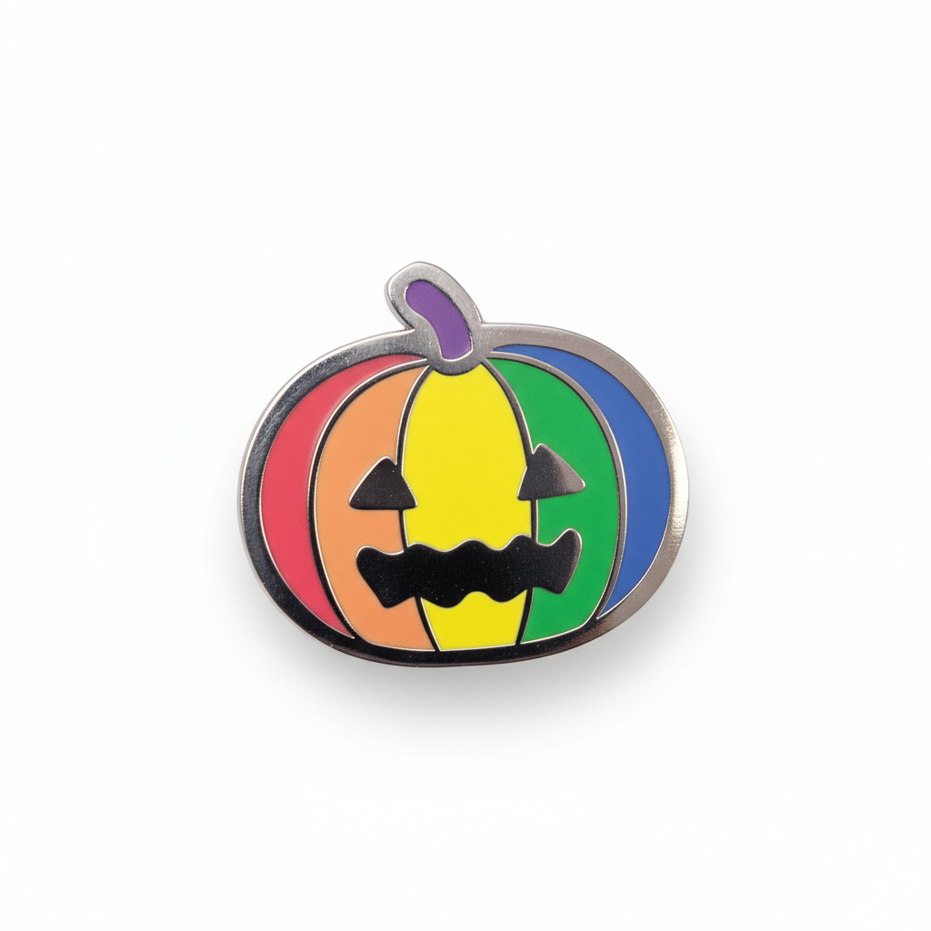 Queer-o-Lantern (LGBTQIA+ pride) hard enamel pin