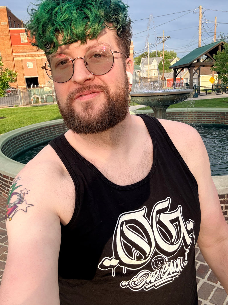 justnart wearing Hunky Tops