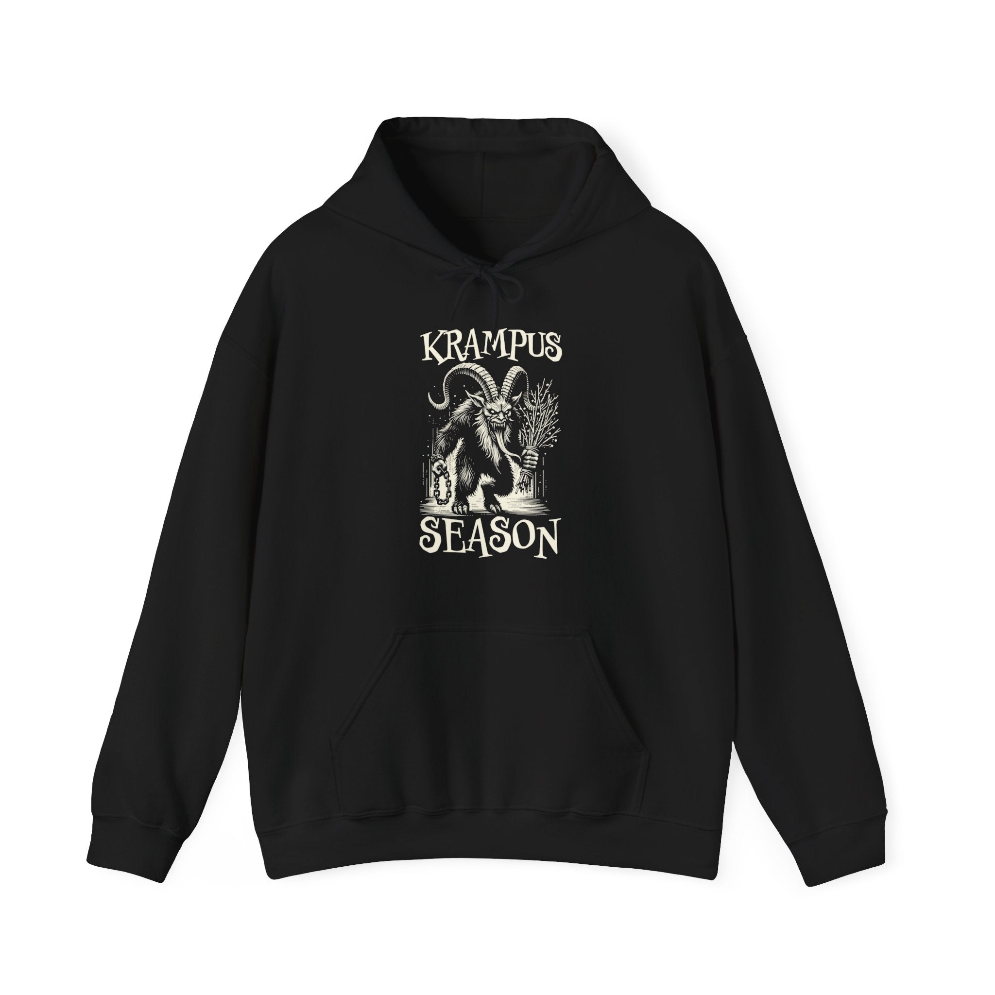 Krampus Season Holiday Hoodie - Hunky Tops #color_Black