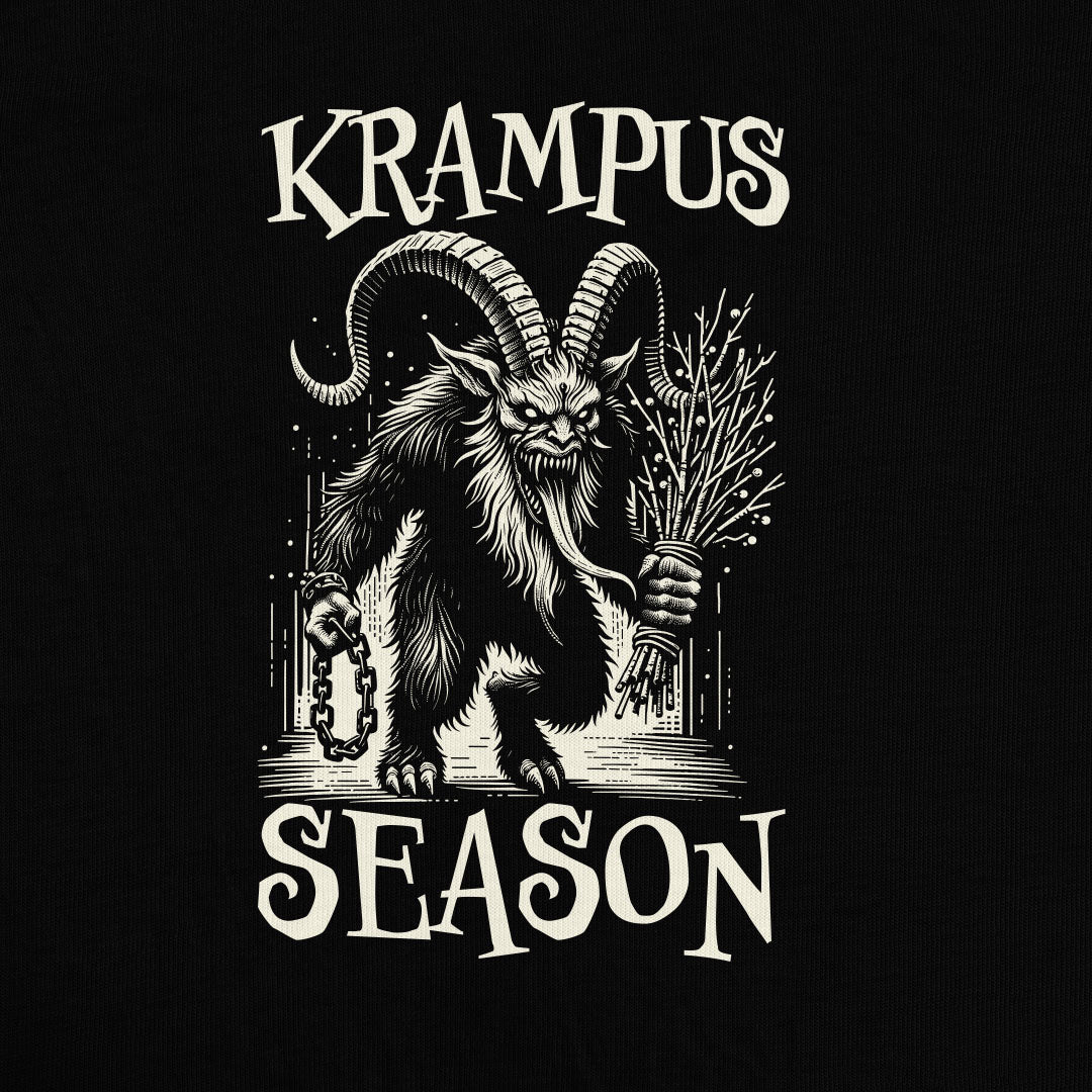 Krampus Season Holiday Sweatshirt - Hunky Tops #color_Black