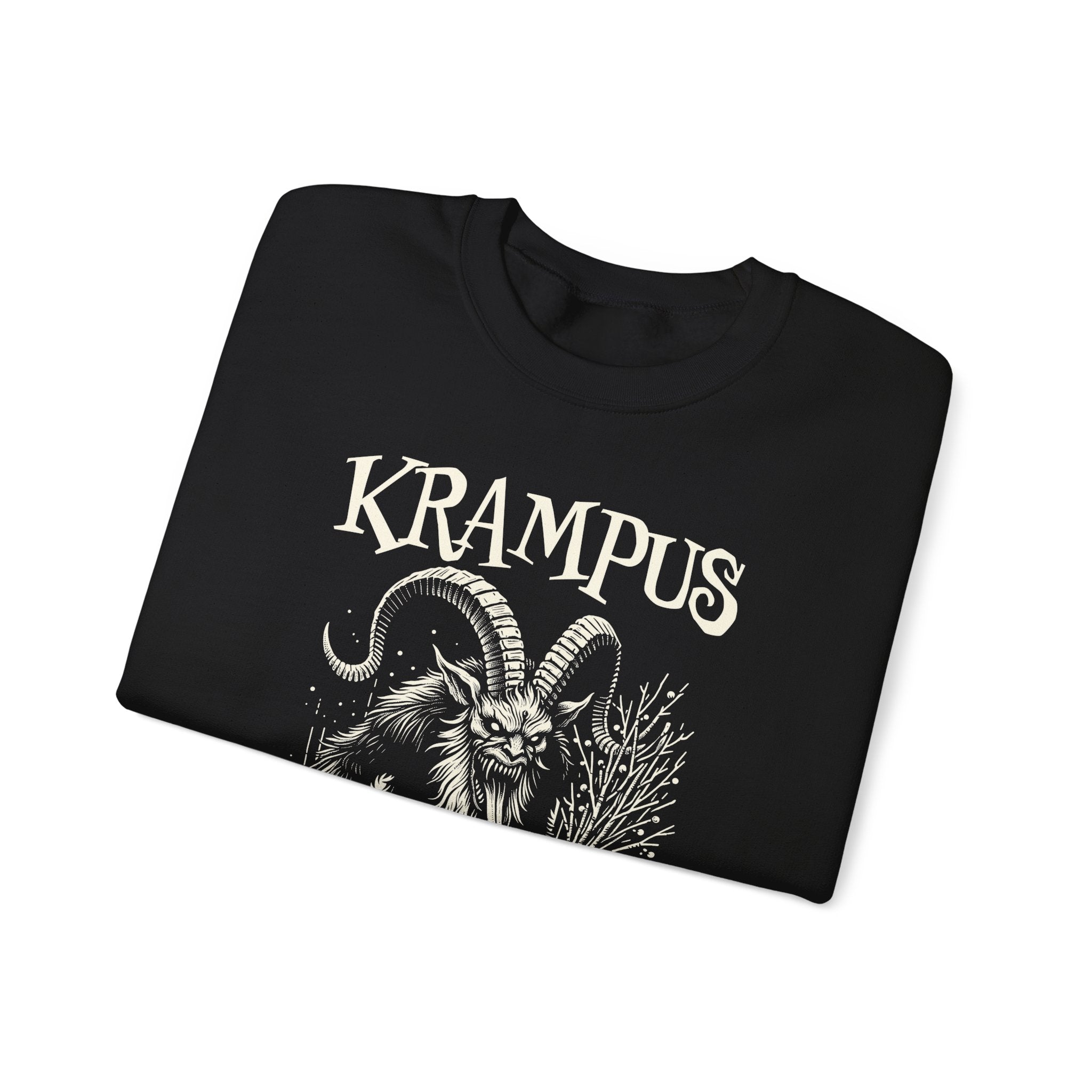 Krampus Season Holiday Sweatshirt - Hunky Tops #color_Black