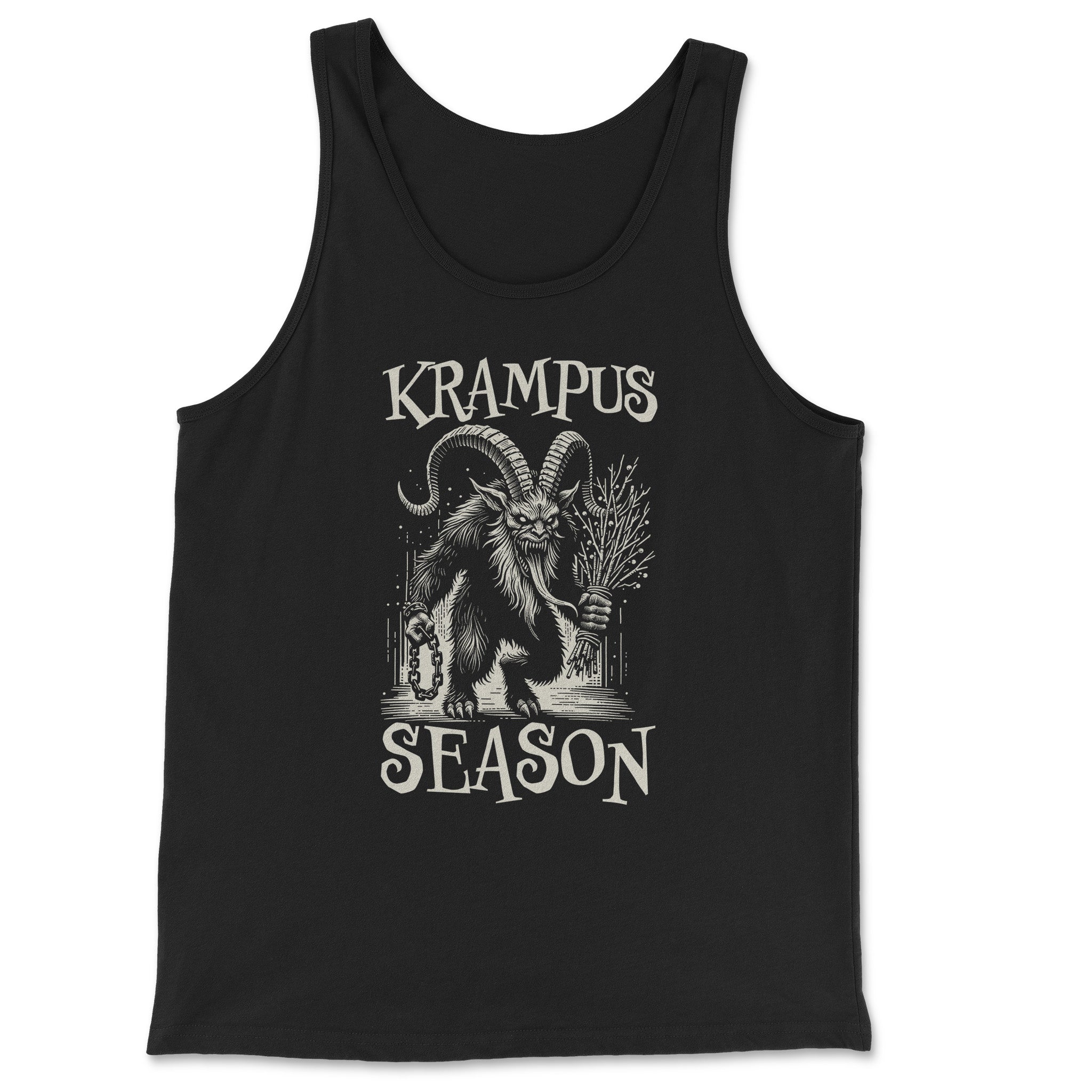 Krampus Season Holiday Tank Top - Hunky Tops #color_Black