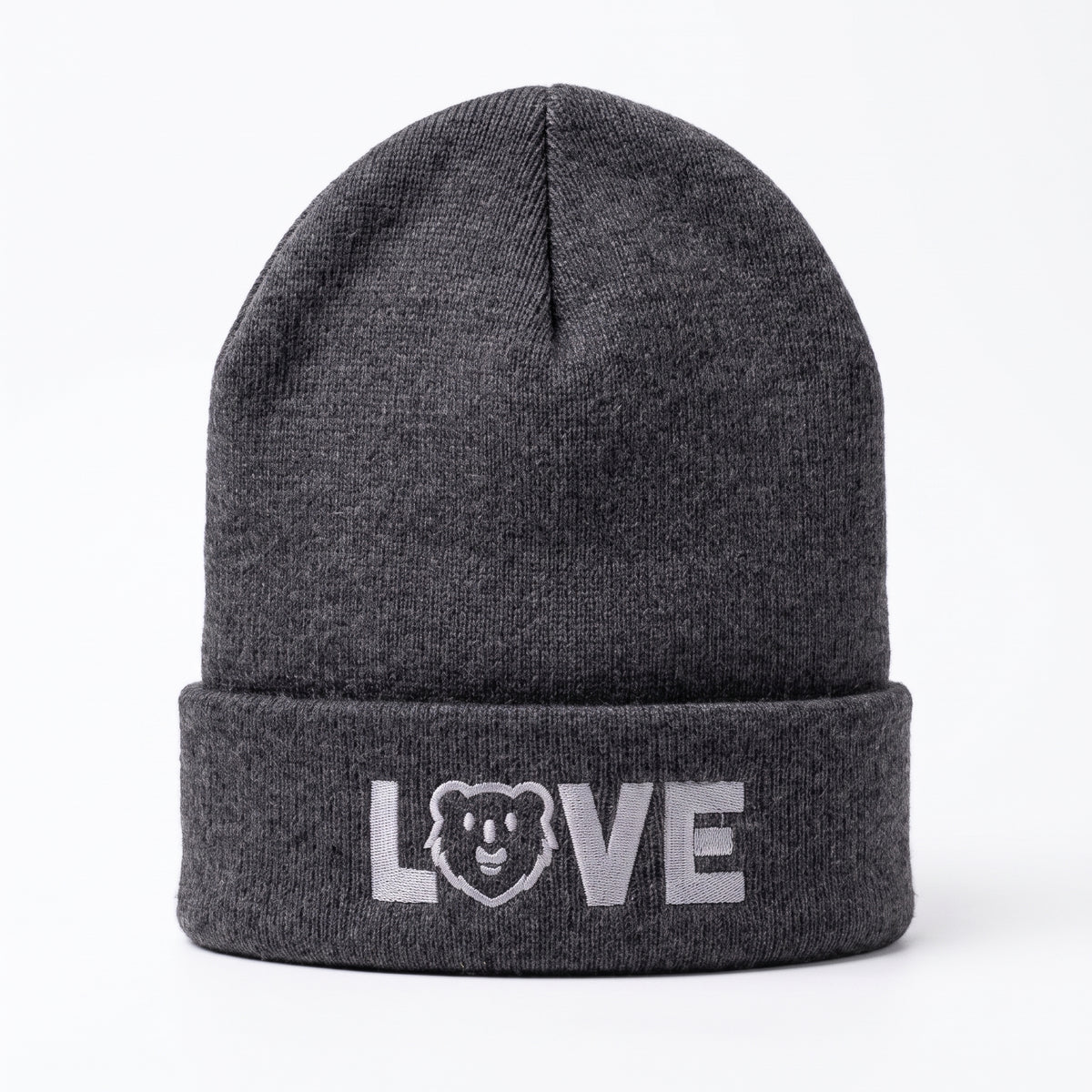 Love Hunky Tops Logo Cuffed Beanie #color_Dark Grey