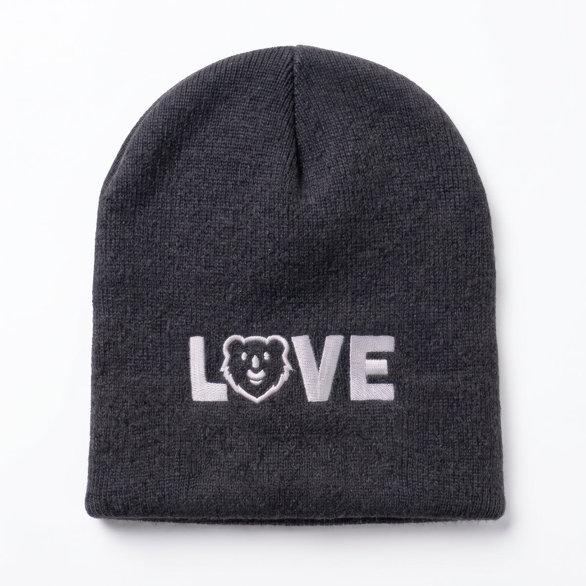 Love Hunky Tops Logo Short Beanie #color_Dark Grey