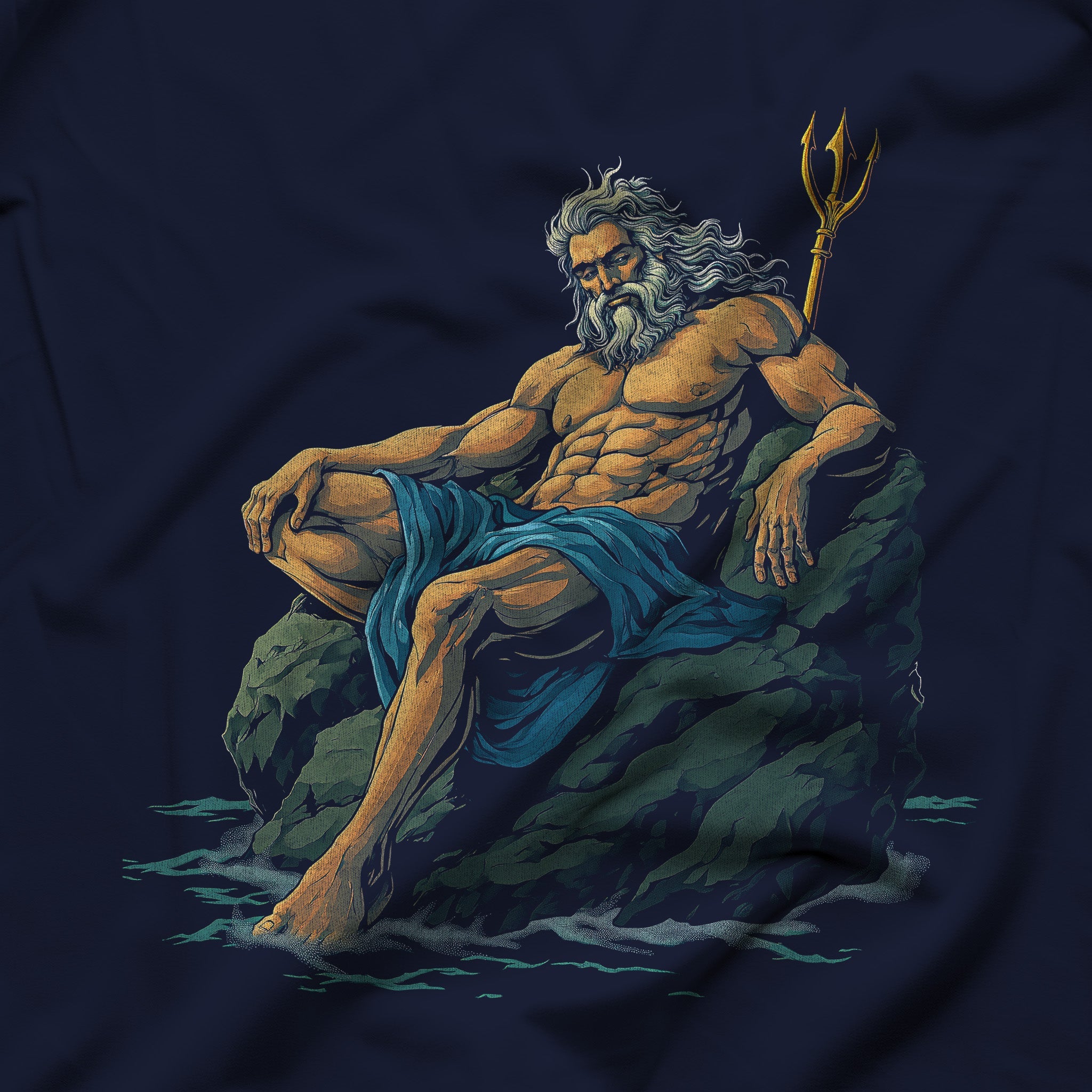 Oceanic Sovereign Tee – Embrace Your Rule - Hunky Tops #color_Navy