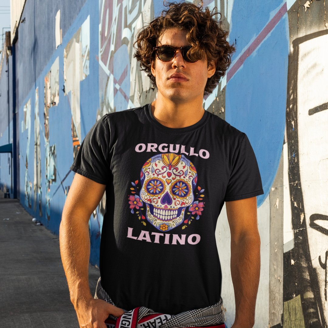 "Orgullo Latino" Skull Candy T-Shirt - Hunky Tops