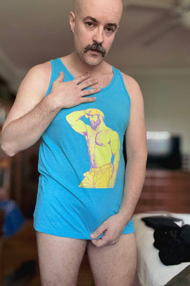 dogasmywitness wearing Hunky Tops