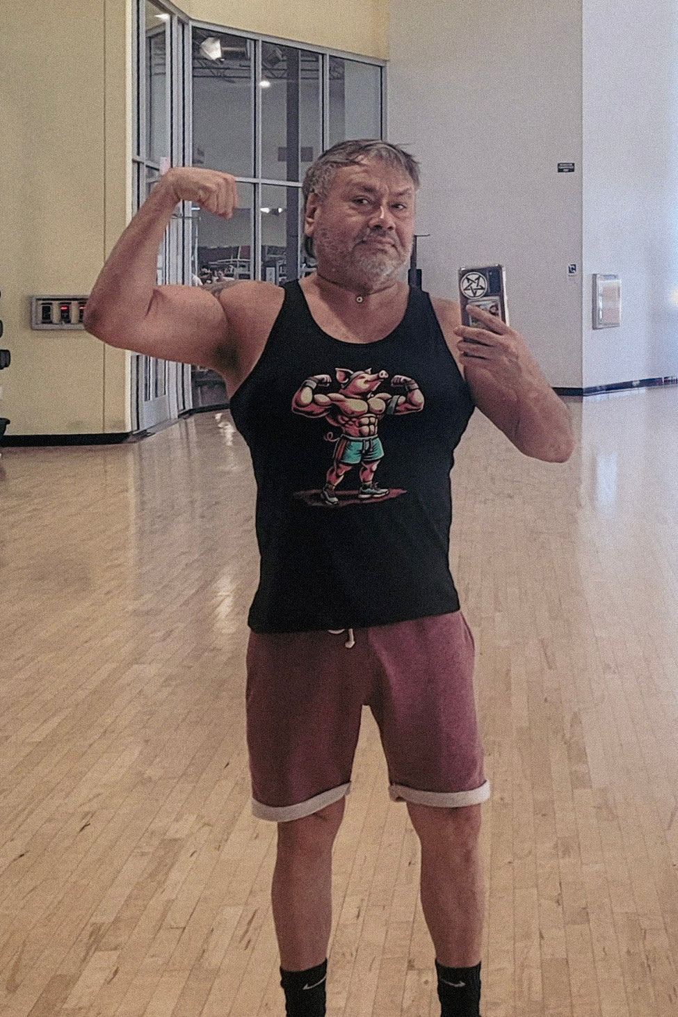 rudypalderette5 wearing the Muscle Pig Tank Top